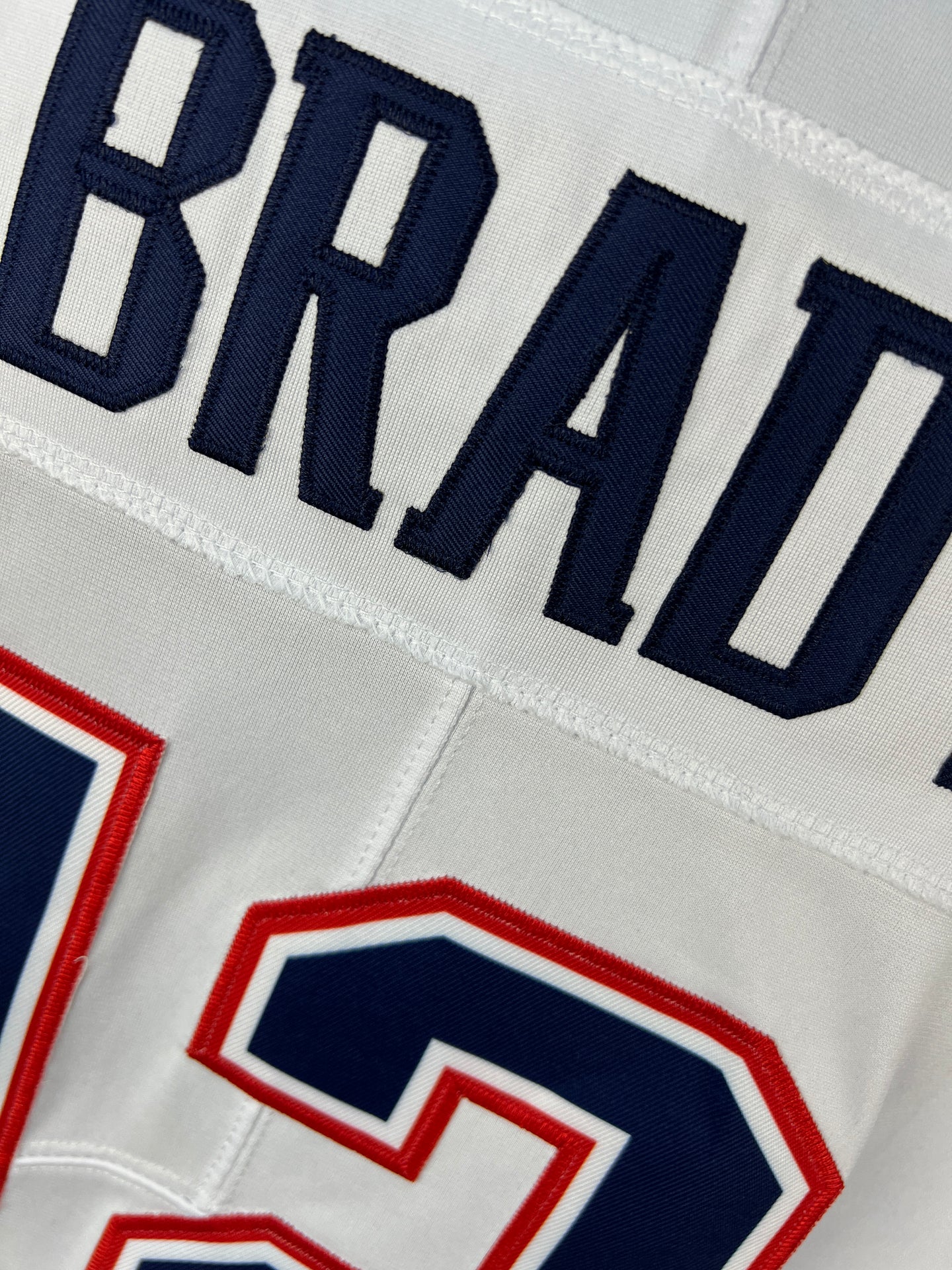 BRADY 12 White Patriots Home NFL Jersey