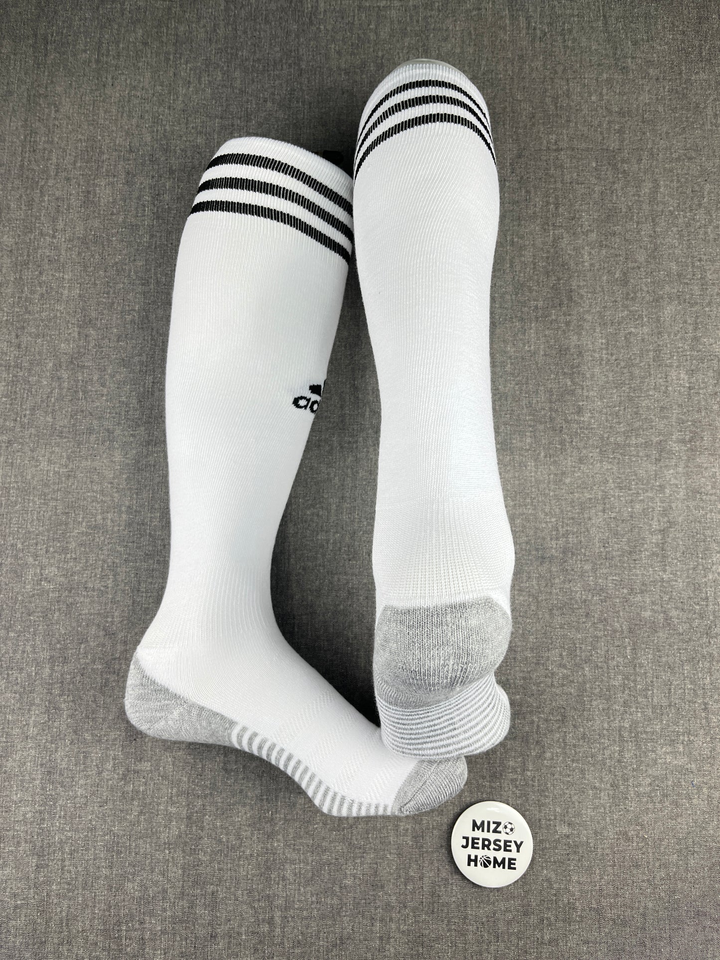 Adidas White Knee High Football Socks