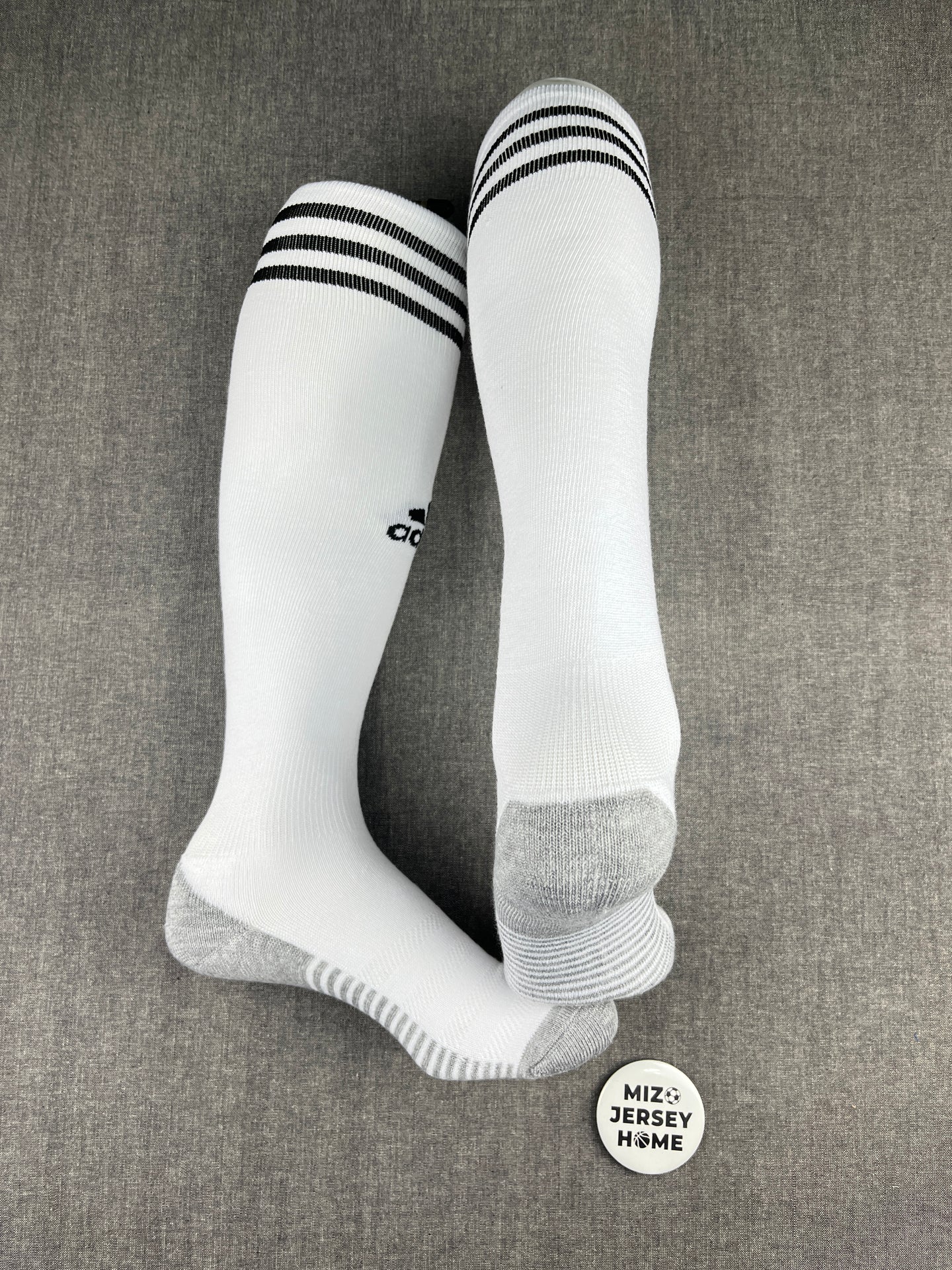 Adidas White Knee High Football Socks