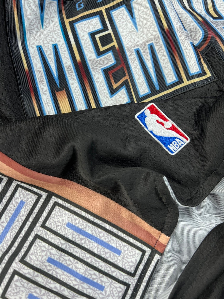 Memphis Grizzlies Shorts Black Shorts Full Embroidery