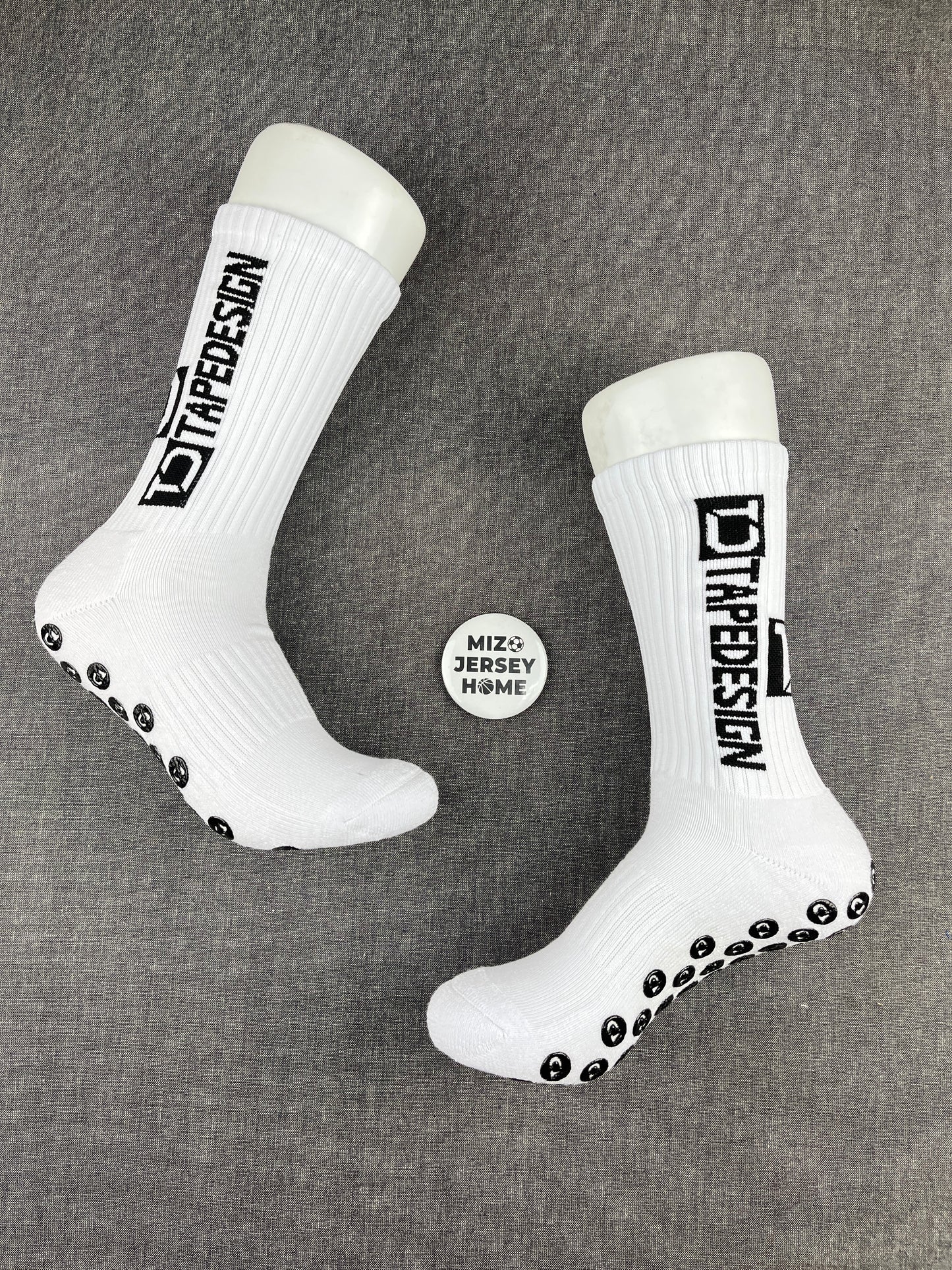 TapeDesign white grip socks