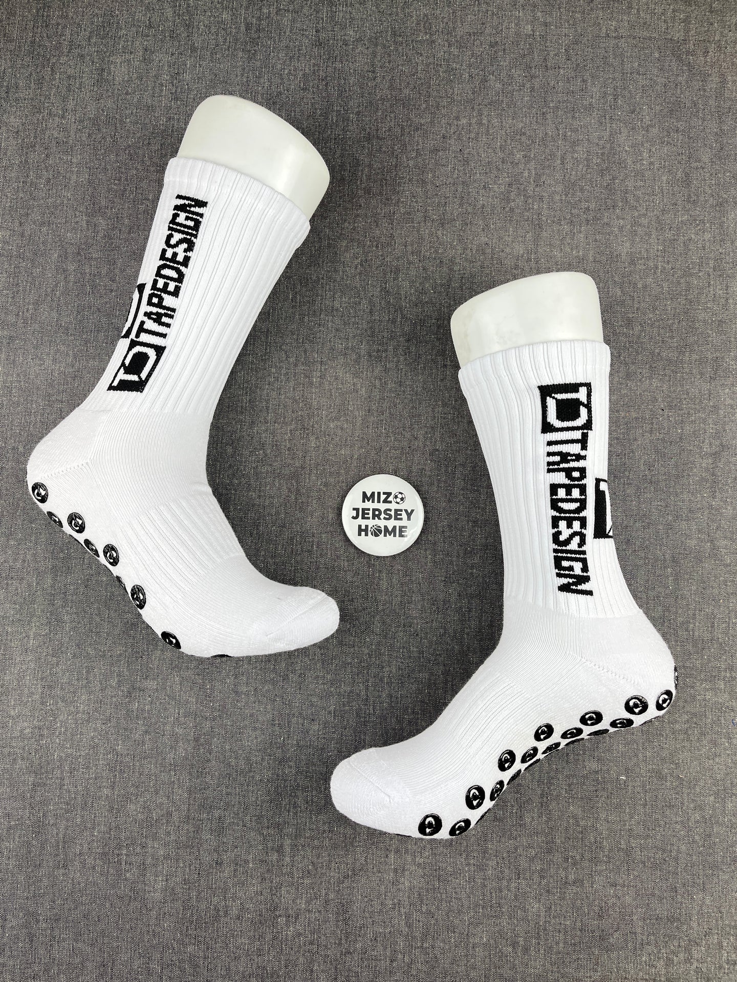 TapeDesign white grip socks
