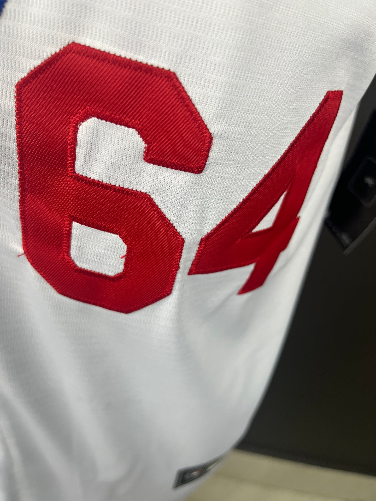MOMO 64 Dodgers White TWICE Edition Cherry Blossom MLB Jersey