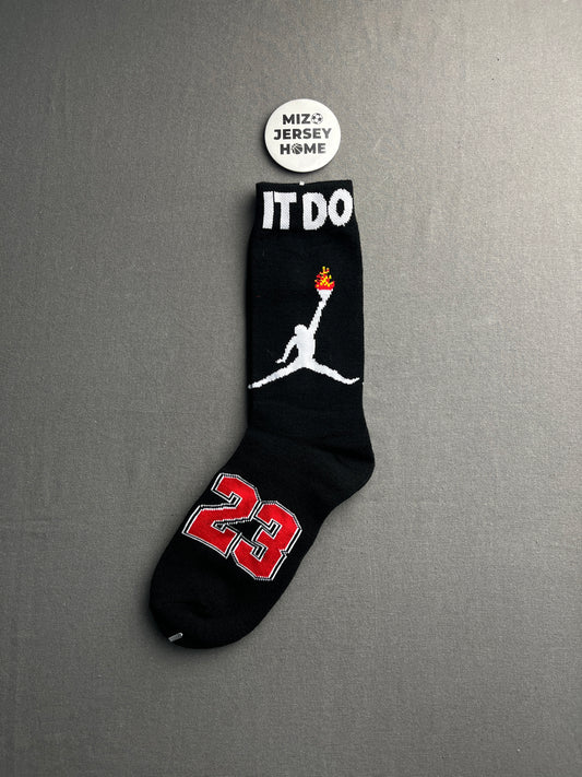 Just Do IT Black Crew Socks