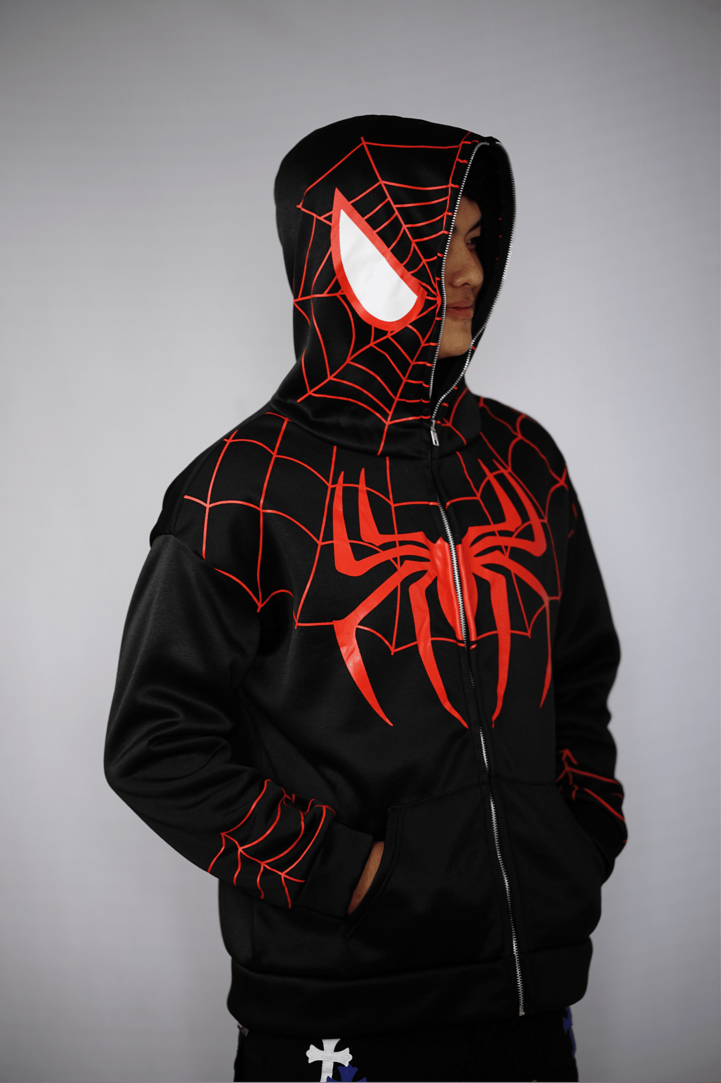 Spiderman Black & Red Zip-Up Hoodie