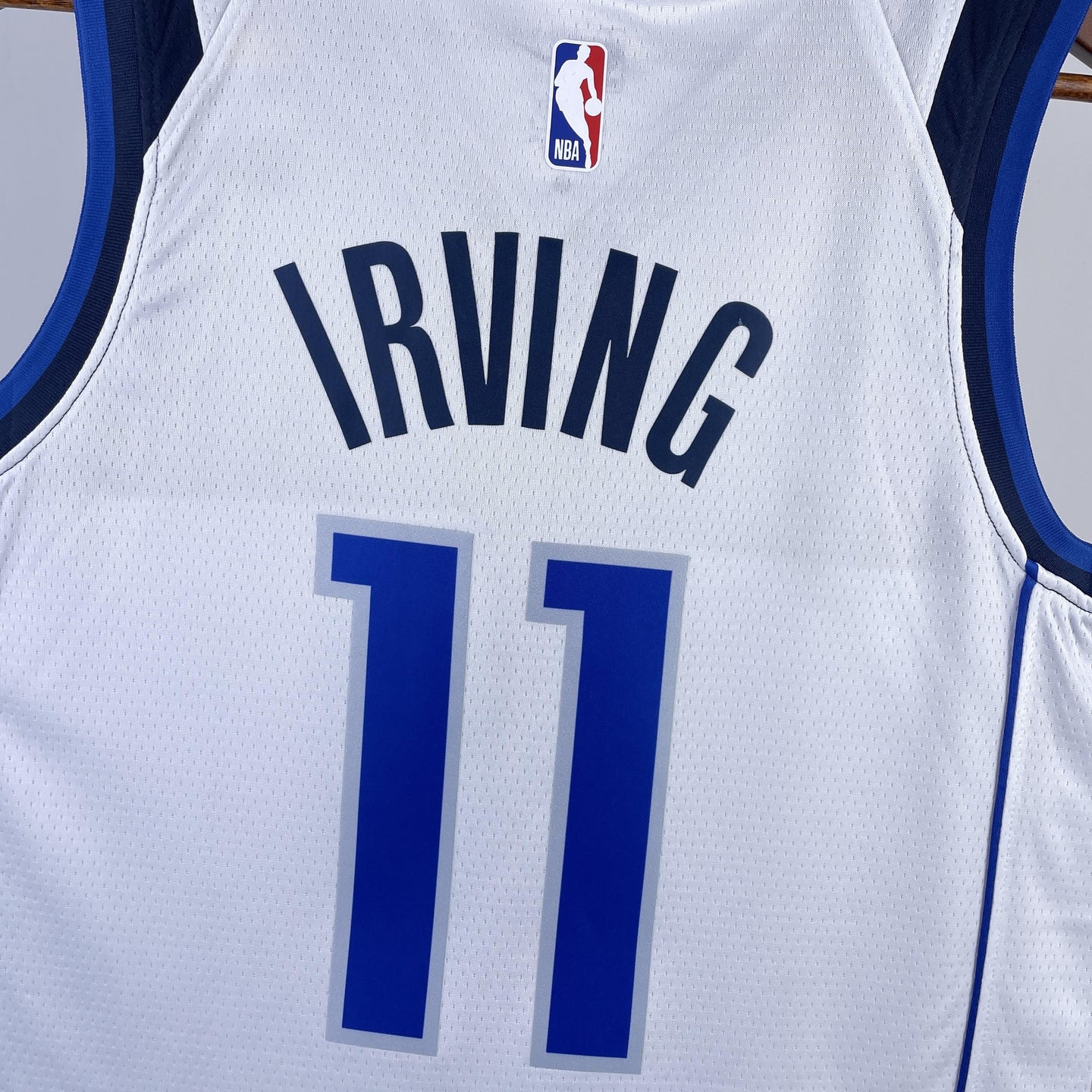 KYRIE IRVING 11 White Dallas Mavericks Heat Pressed Edition NBA Jersey