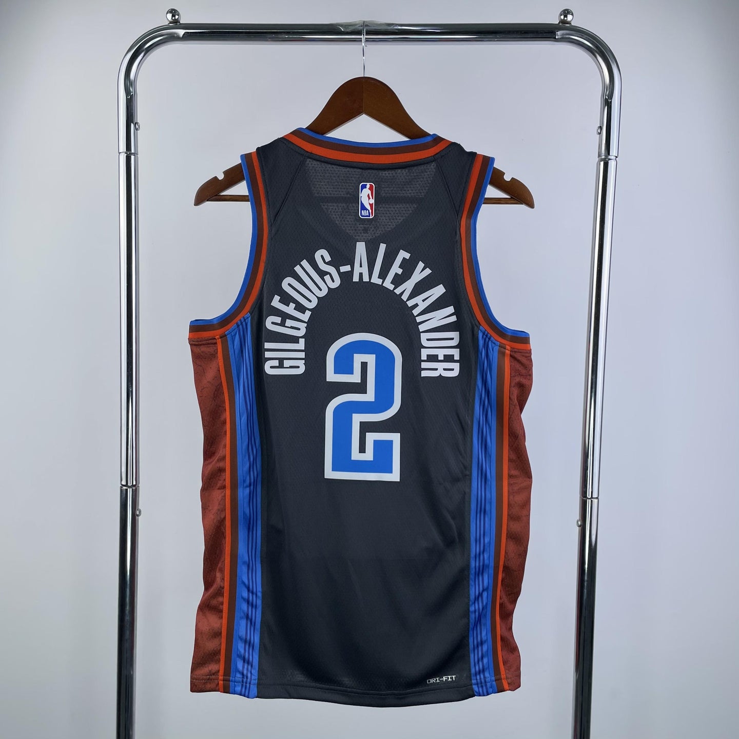 GILGEOUS-ALEXANDER 2 Black Oklahoma City Thunder Heat Pressed Edition NBA Jersey