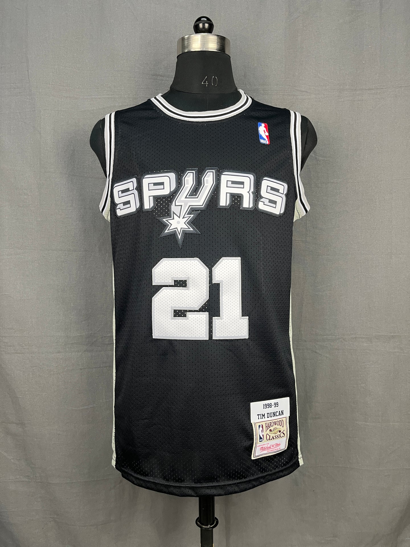 Duncan 21 Spurs Black NBA Jersey