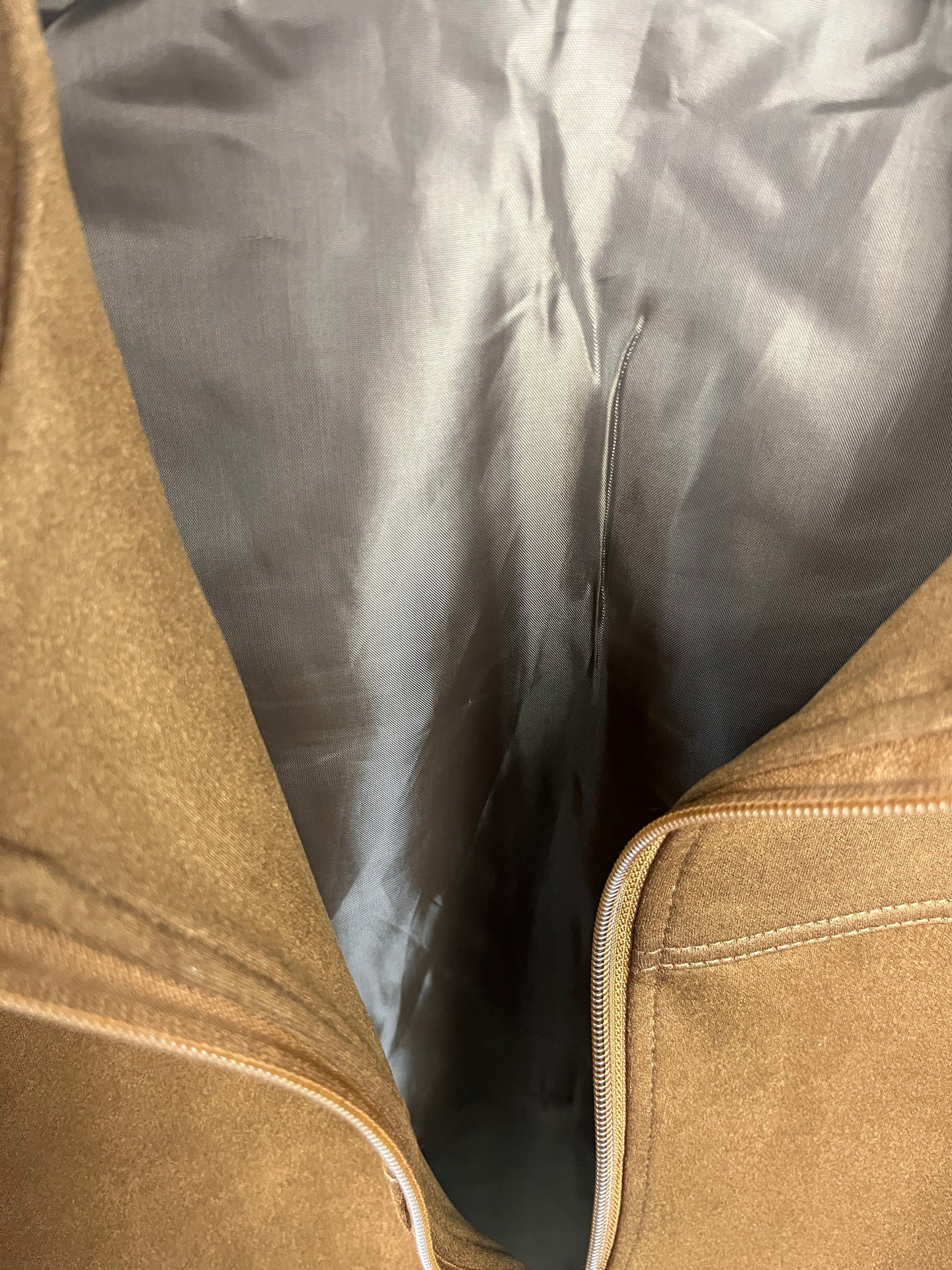 Men's Soft Brown Zip up Sweater