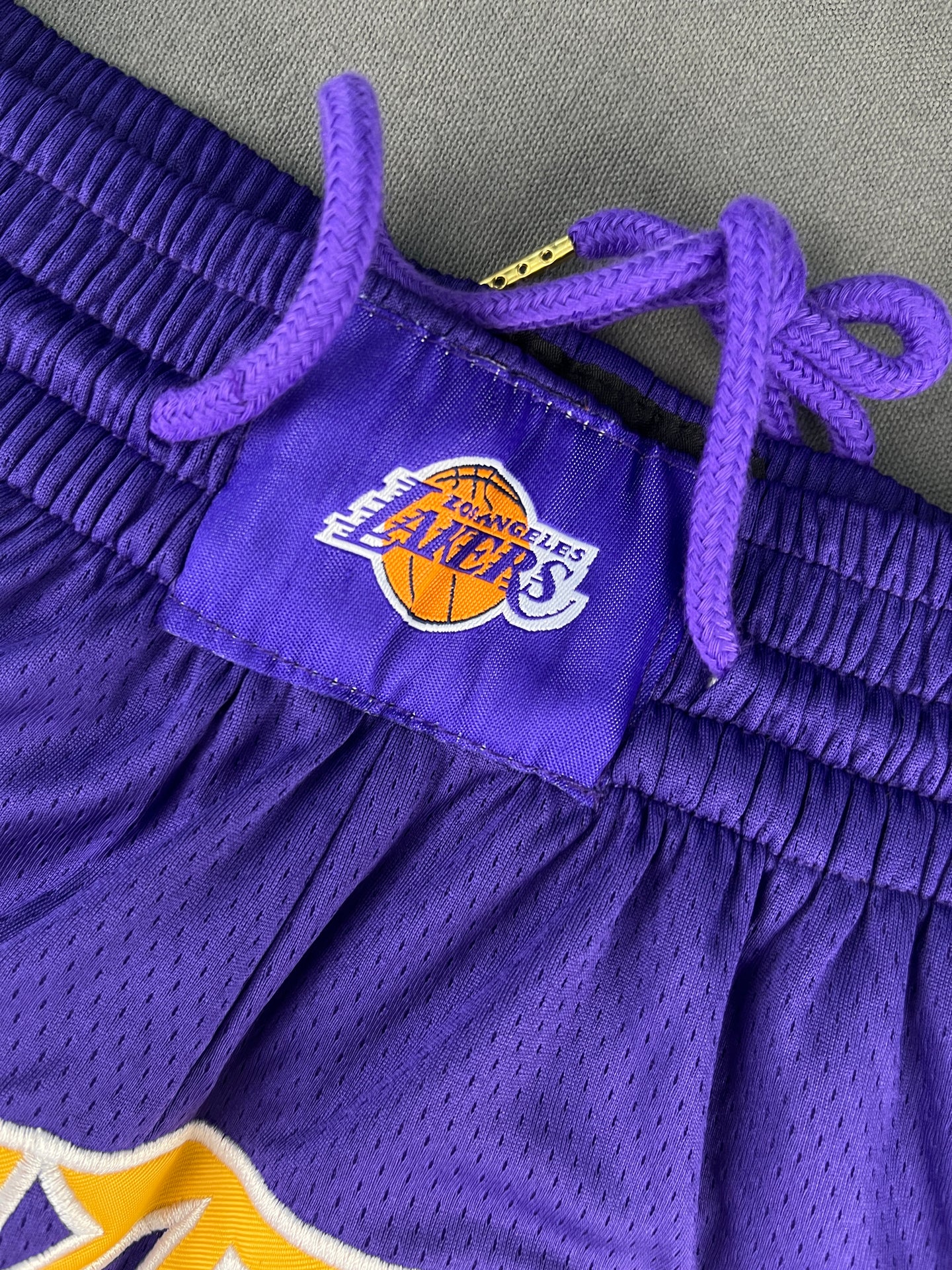 LA Lakers Purple Shorts Full Embroidery