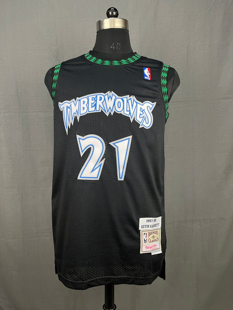 Garnett 21 Timberwolves Black NBA Jersey