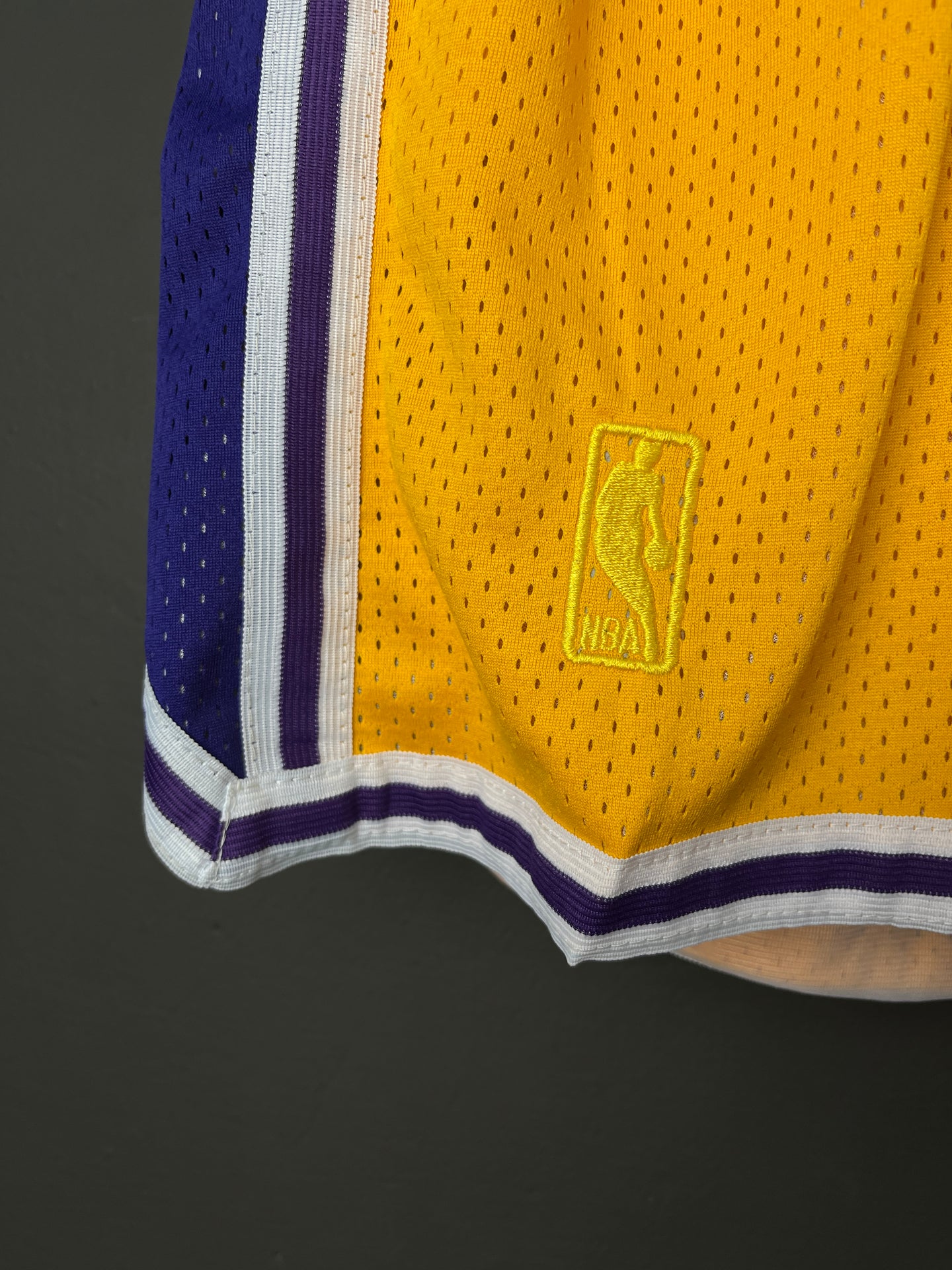 Lakers Yellow Shorts Full Embroidery