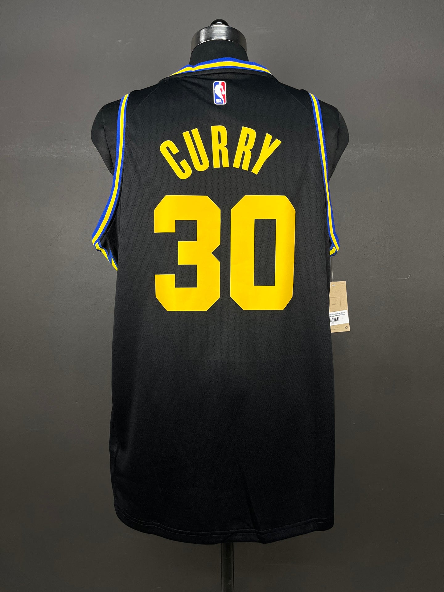 CURRY 30 Black Golden State Warriors Heat Pressed Edition NBA Jersey