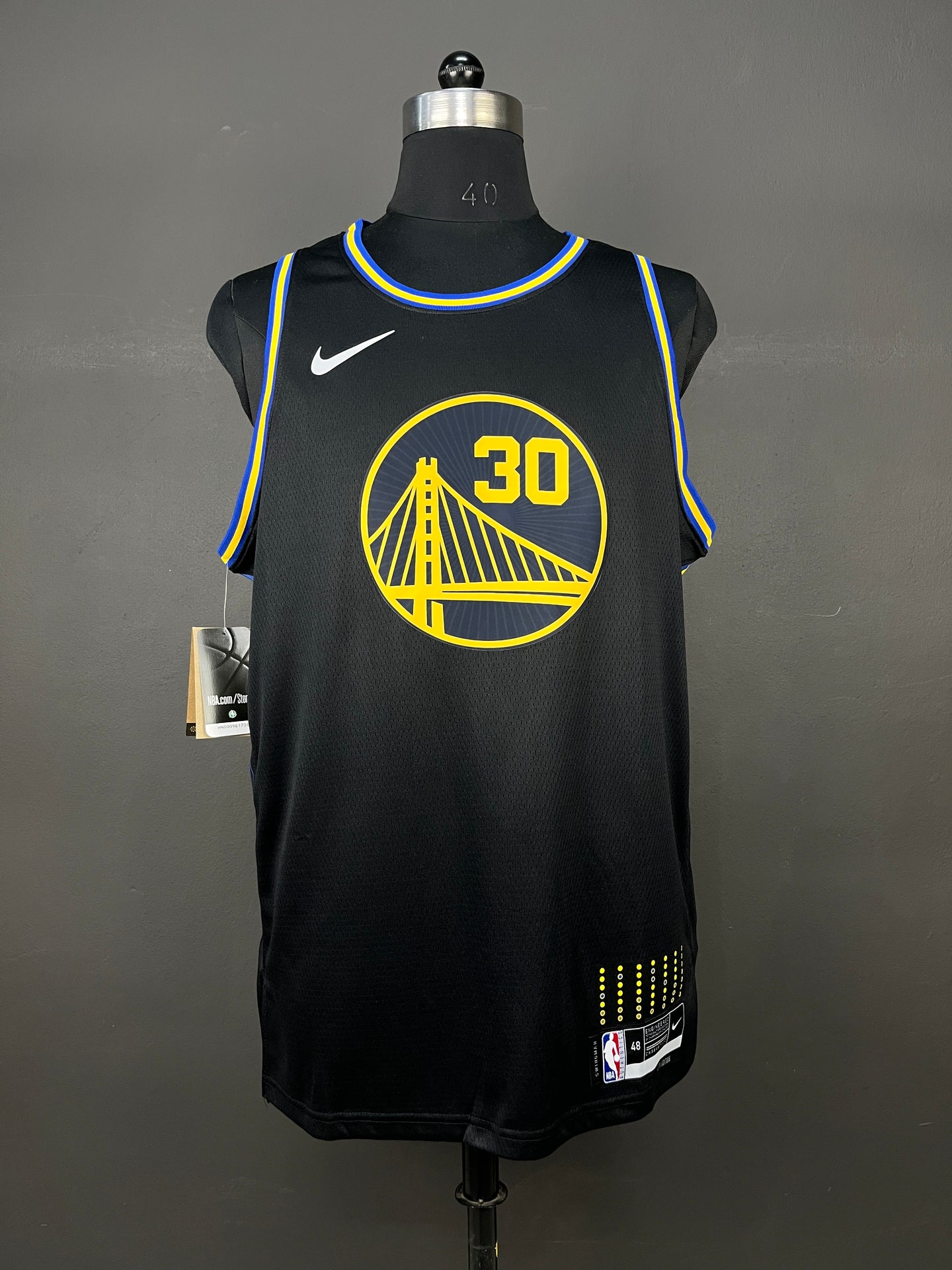 CURRY 30 Black Golden State Warriors Heat Pressed Edition NBA Jersey