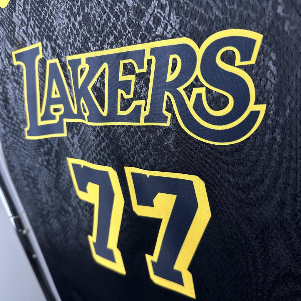 Doncic 77 Black Lakers Heat Pressed Edition