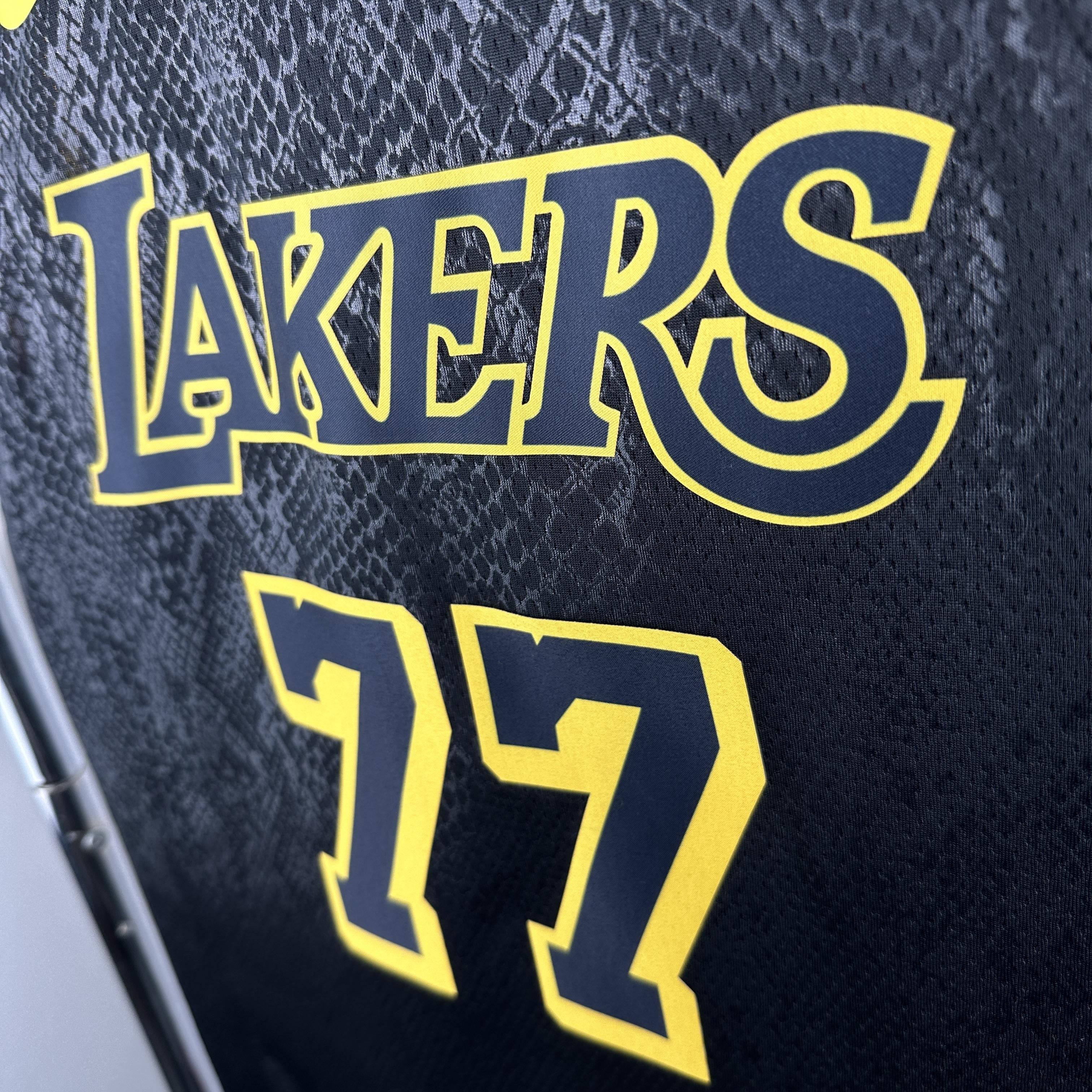 Doncic 77 Black Lakers Heat Pressed Edition