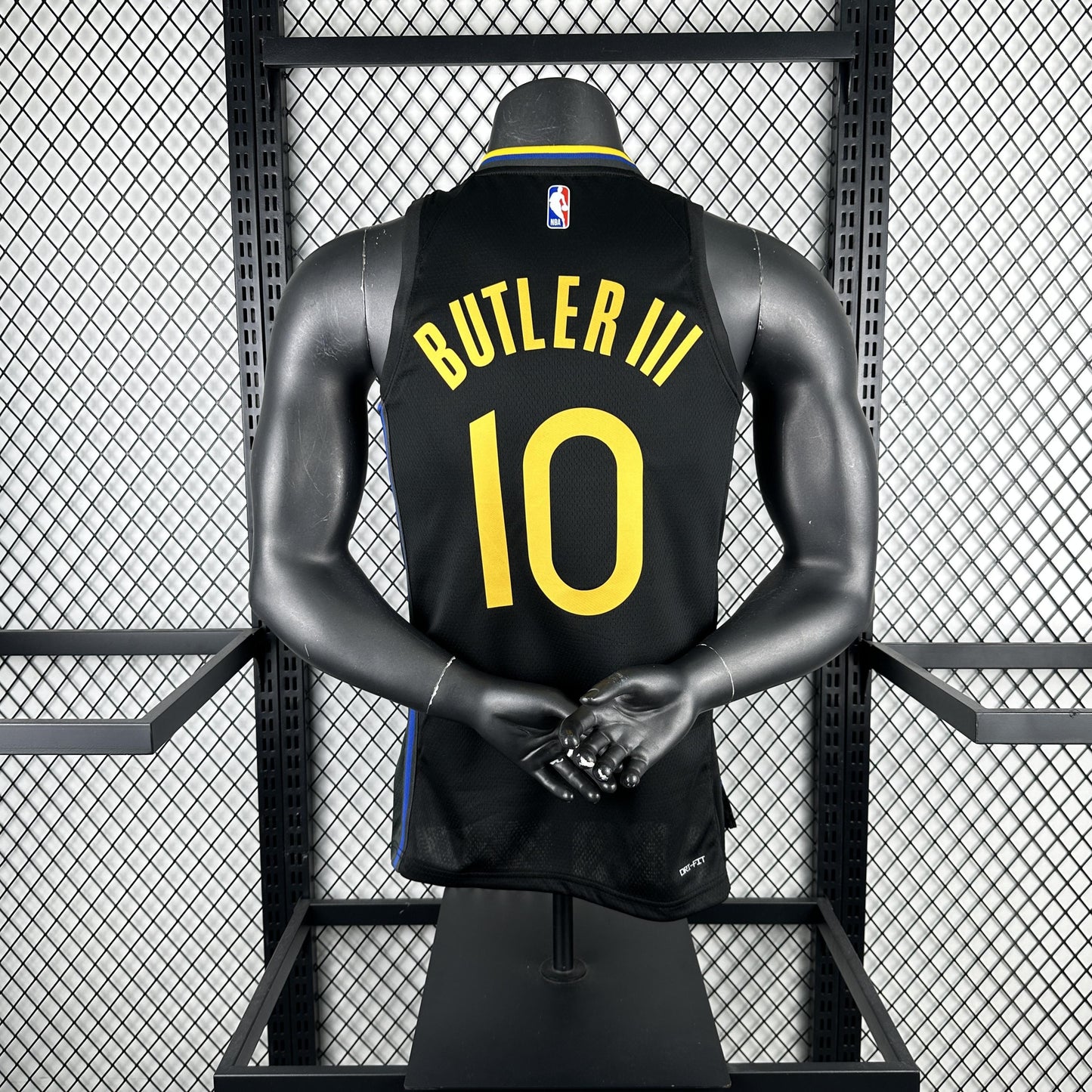 BUTLER III 10 Black Golden State Warriors Heat Pressed Edition NBA Jersey