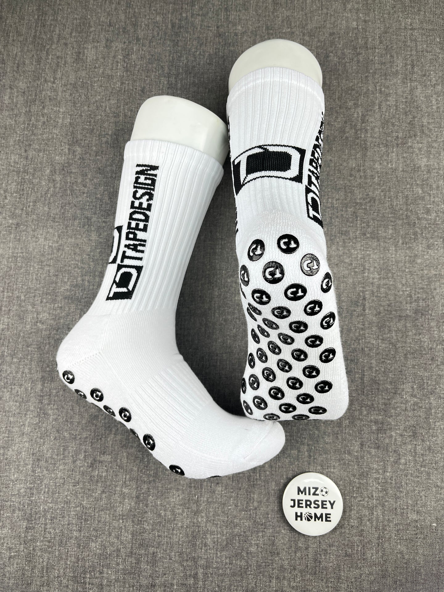 TapeDesign white grip socks