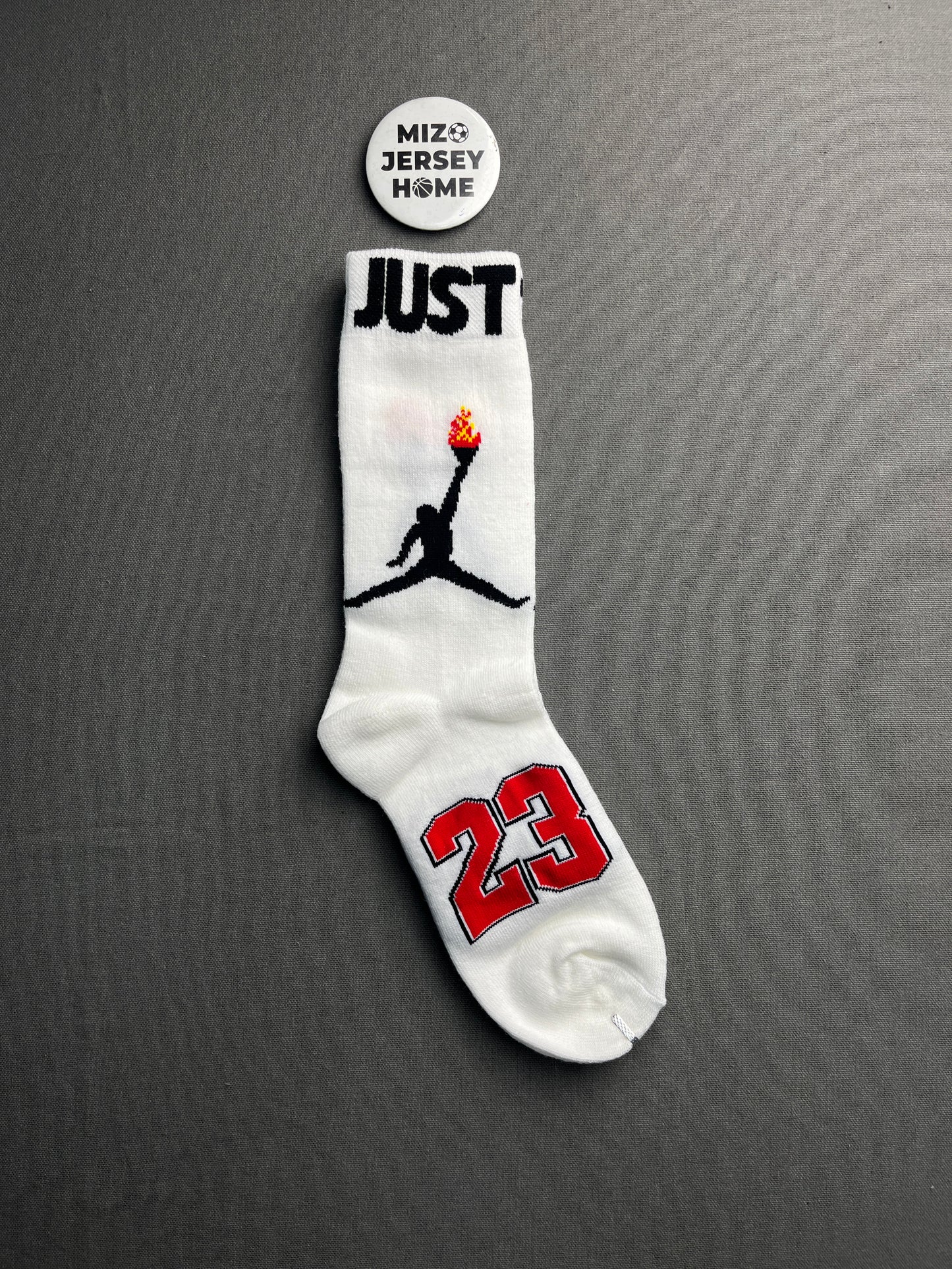 Just Do IT White Crew Socks