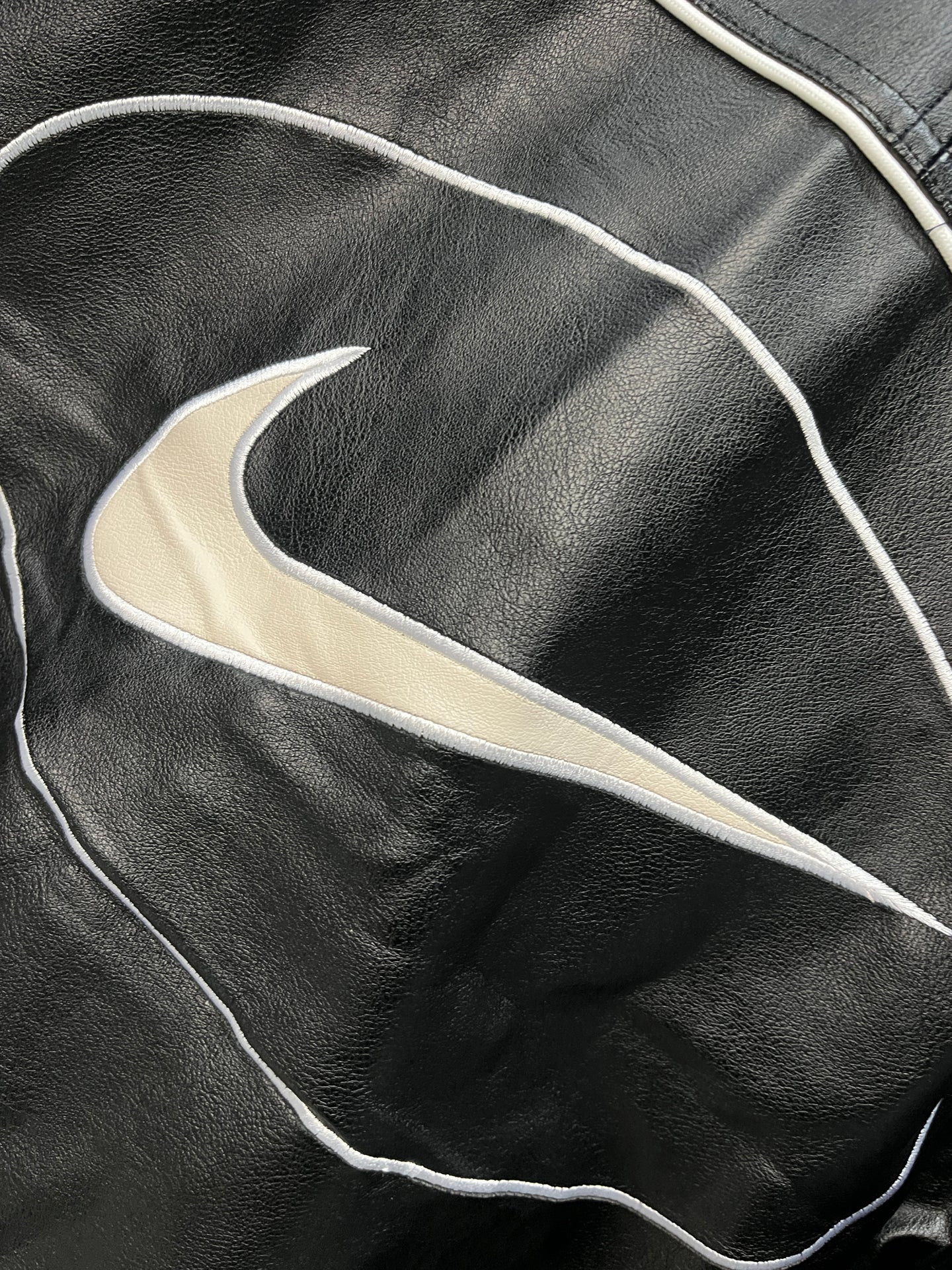 NIKE SUPREME Black Leather Jacket