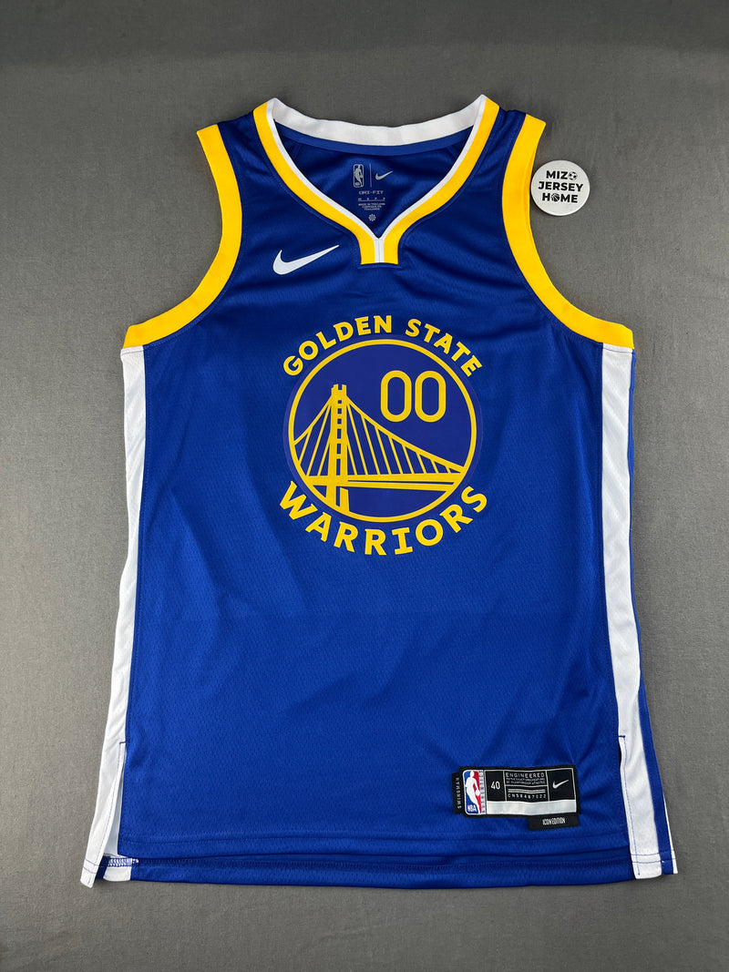 KARINA 00 Blue Golden State Warriors Heat Pressed Edition NBA Jersey