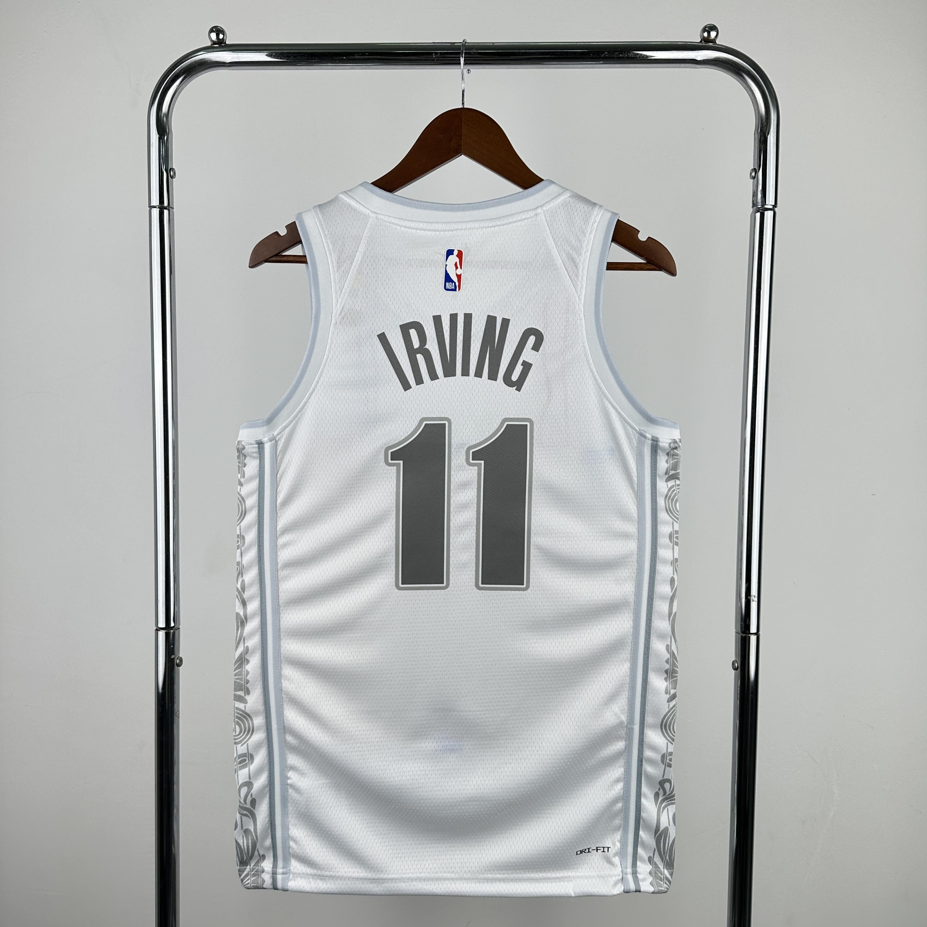 IRVING 11 White Dallas Mavericks Heat Pressed Edition NBA Jersey