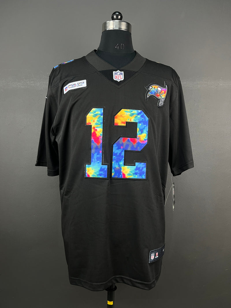 BRADY 12 Black (Rainbow Logo Edition) Tampa Bay Buccaneers NFL Jersey