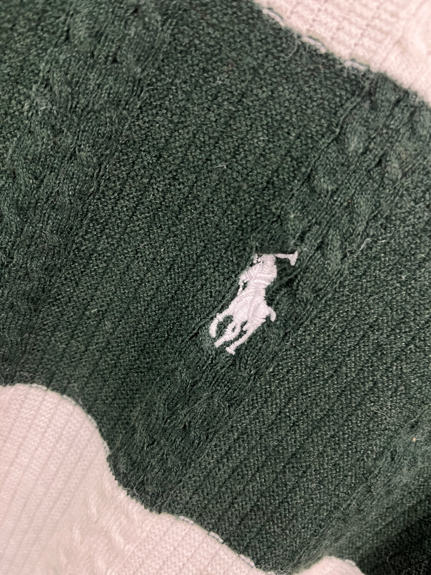 Ralph Lauren Soft Sweater Green & White