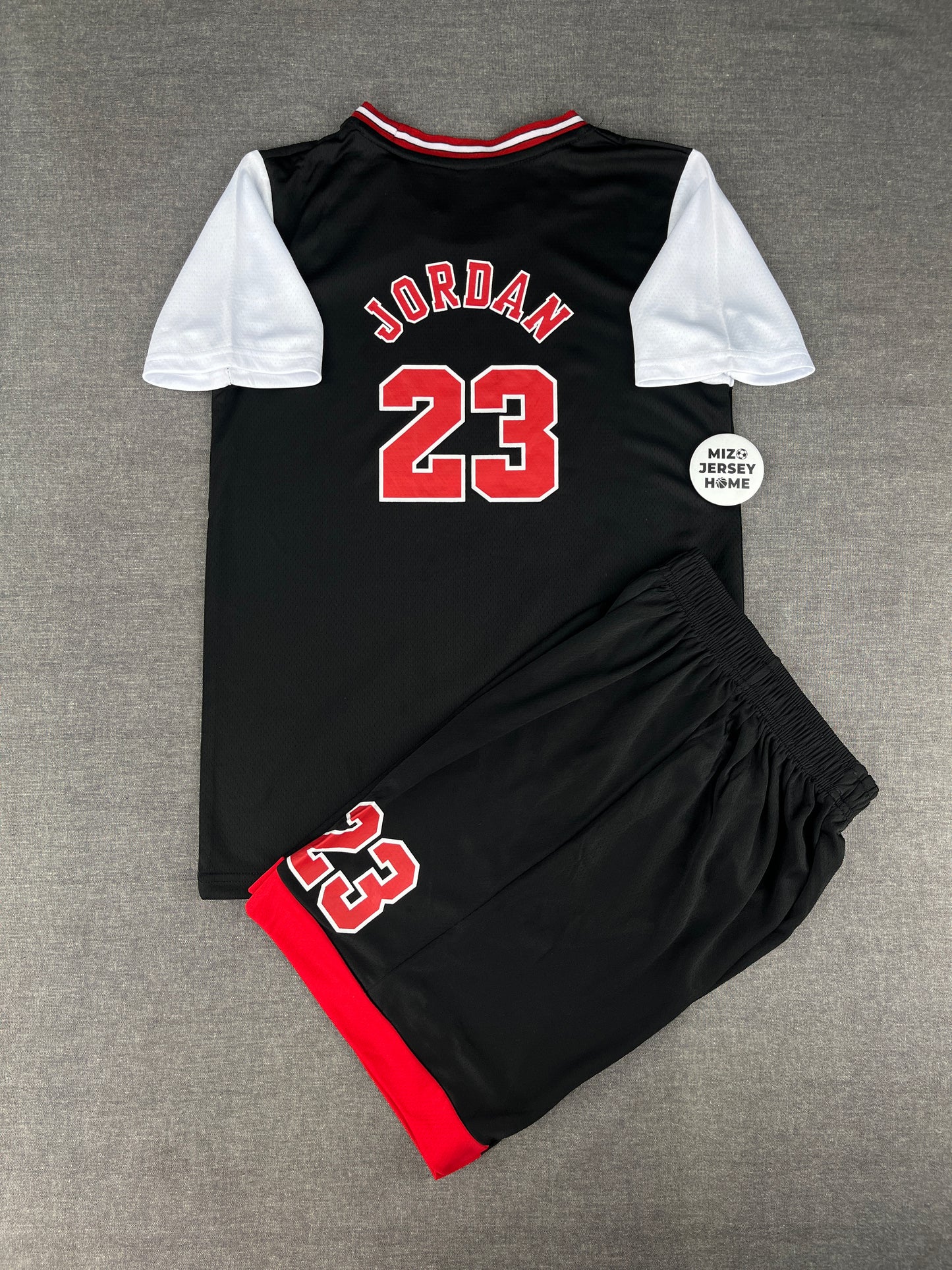 JORDAN 23 Black Chicago Bulls Kids Jersey Set