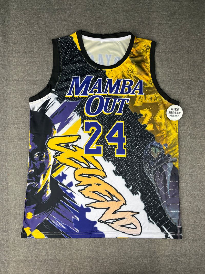 KOBE BRYANT 24 Mamba Out NBA Jersey Sublimation