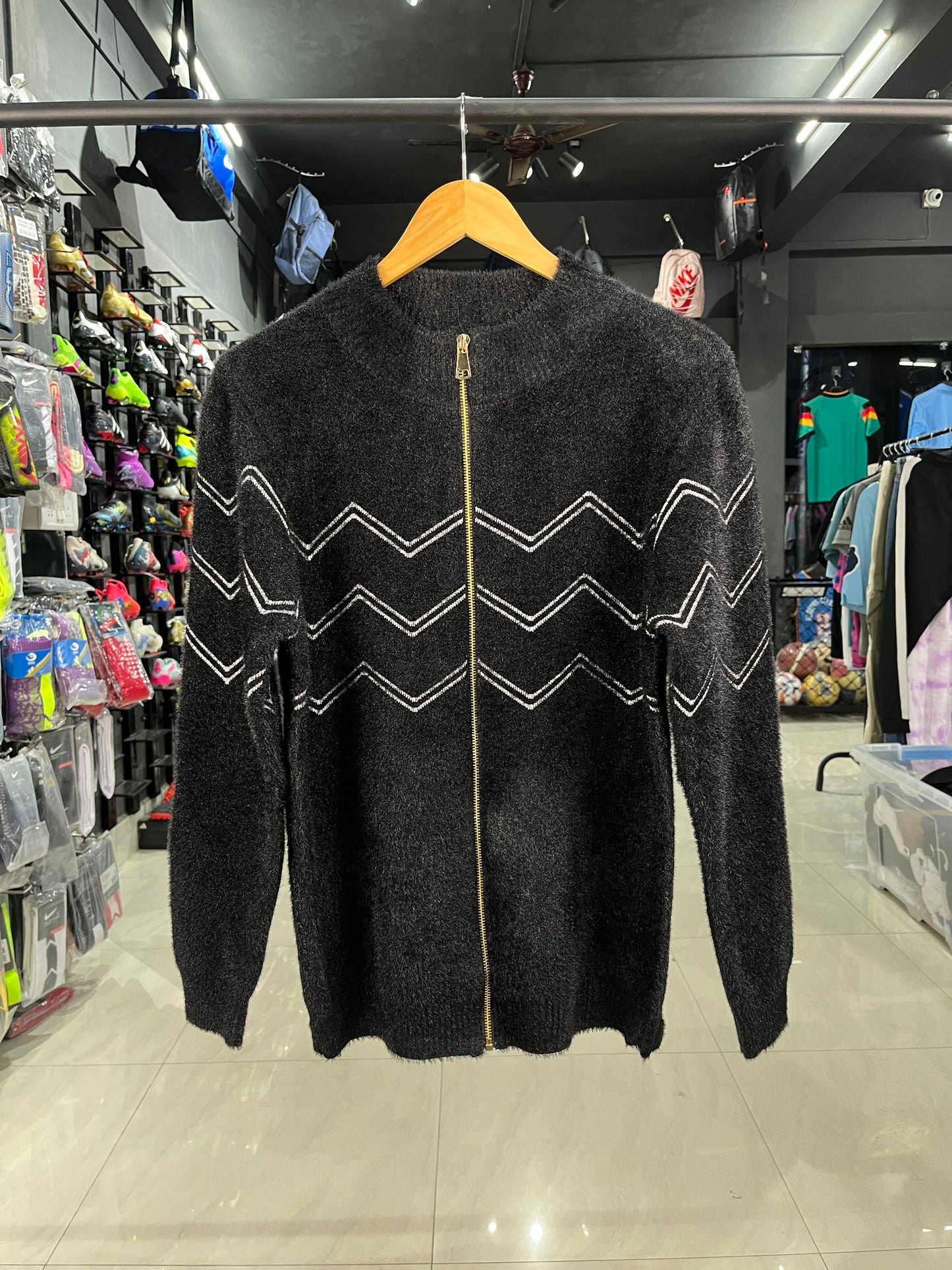 Zip-up Black Sweater