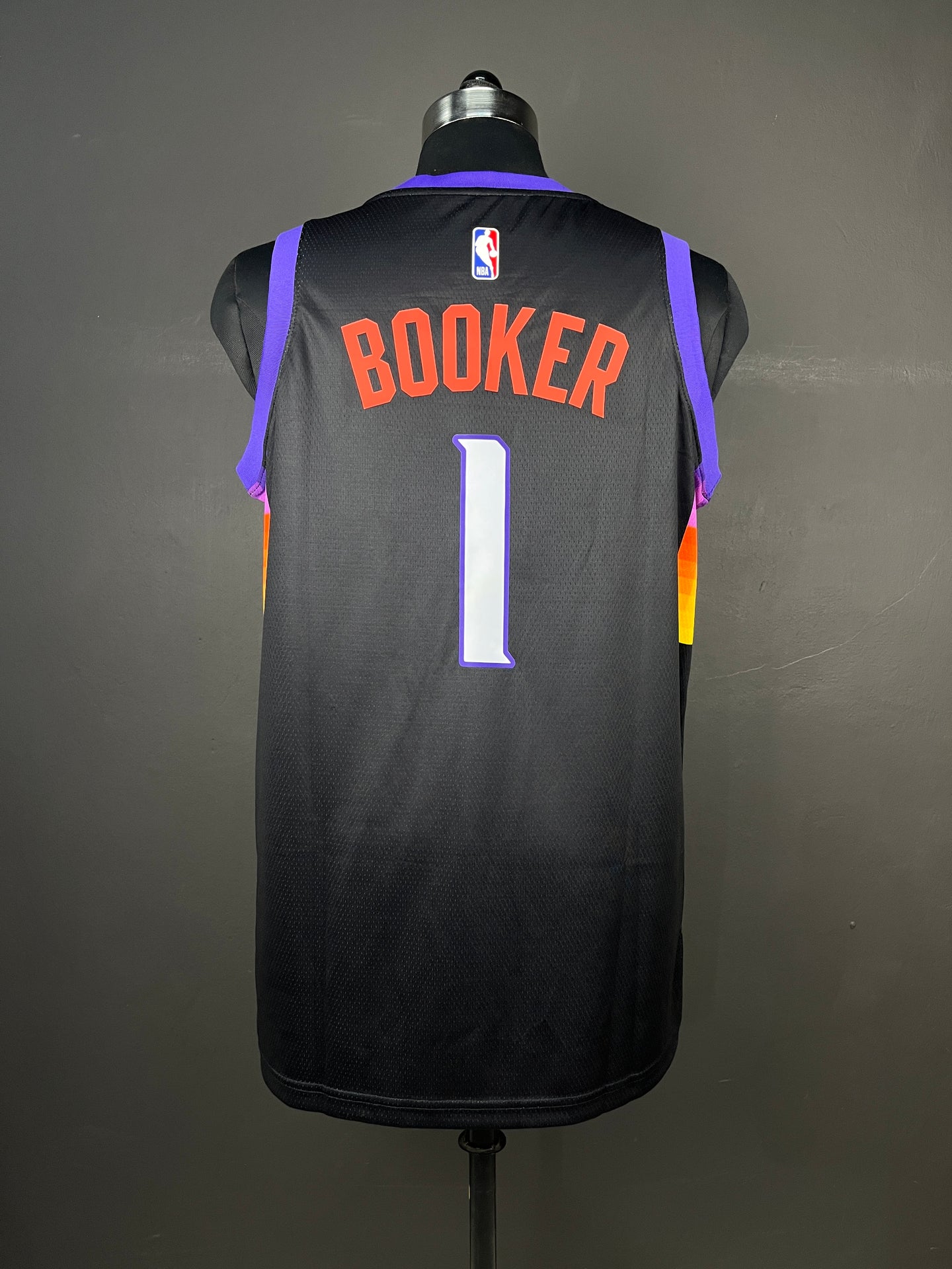 BOOKER 1 Black The Valley Heat Pressed Edition NBA Jersey