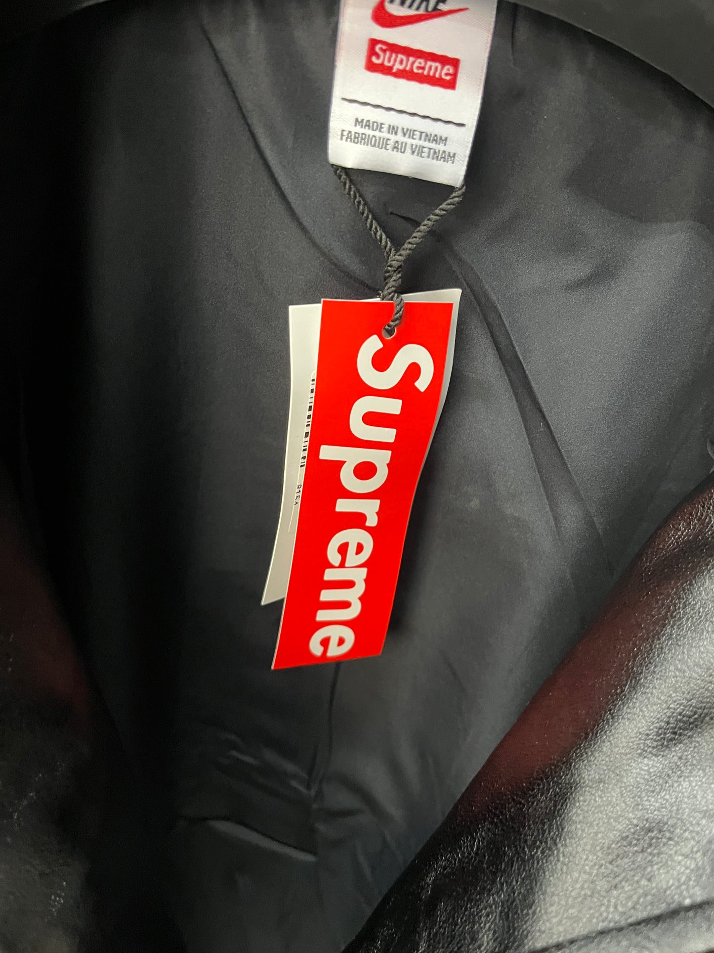 NIKE SUPREME Black Leather Jacket