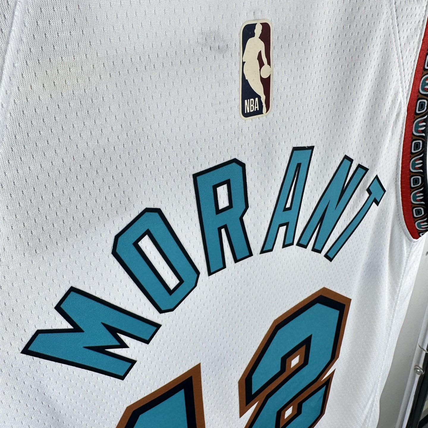 MORANT 12 White Memphis Grizzlies Heat Pressed Edition NBA Jersey