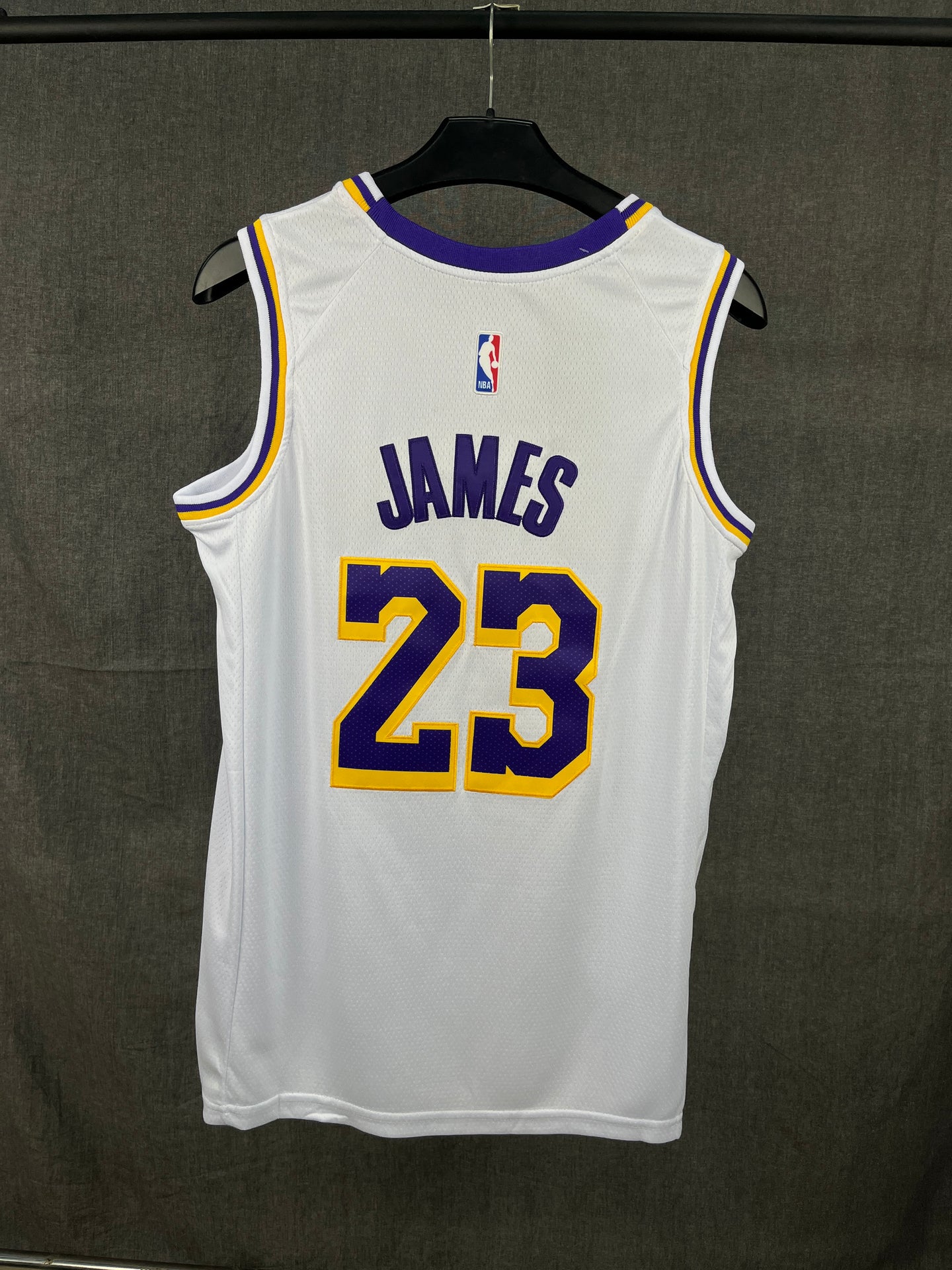 James 23 Lakes White NBA Jersey