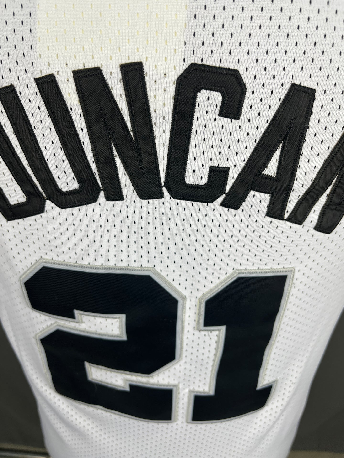 Duncan 21 Spurs White NBA Jersey