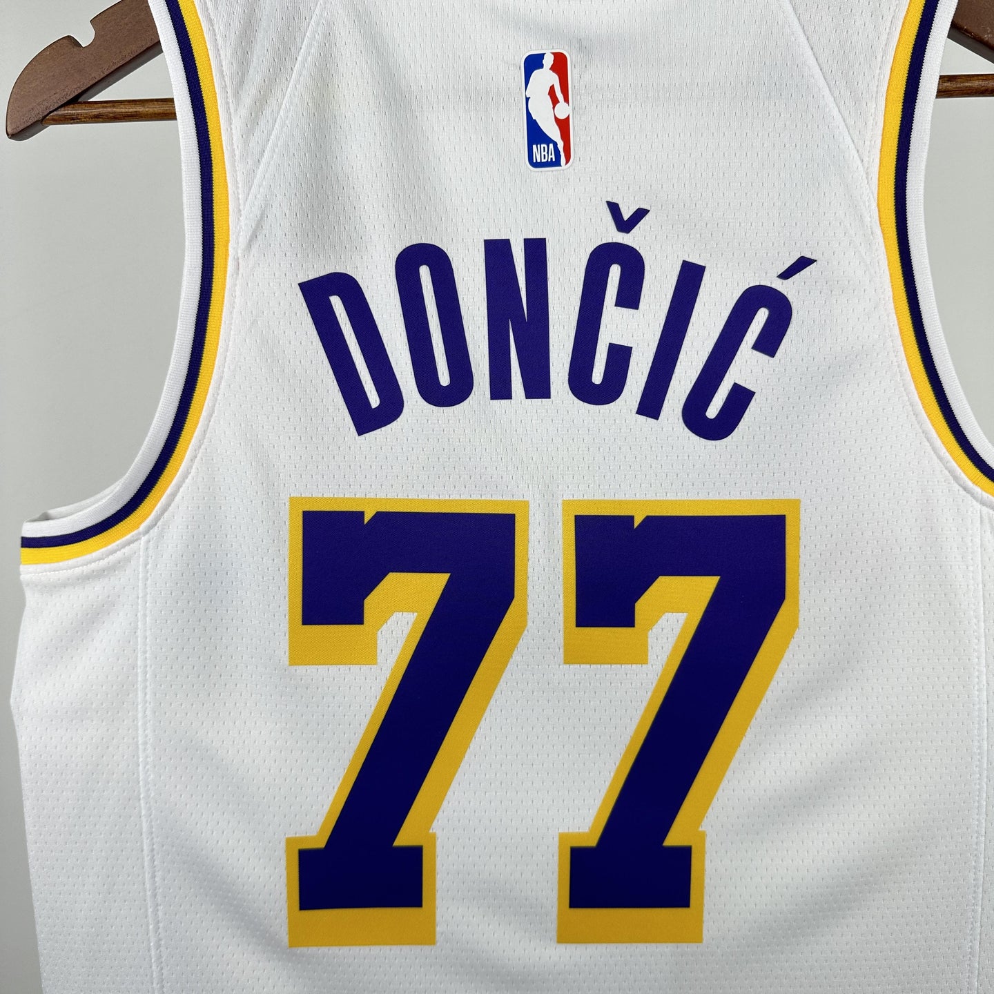 Doncic 77 Lakers White Heat Pressed Edition