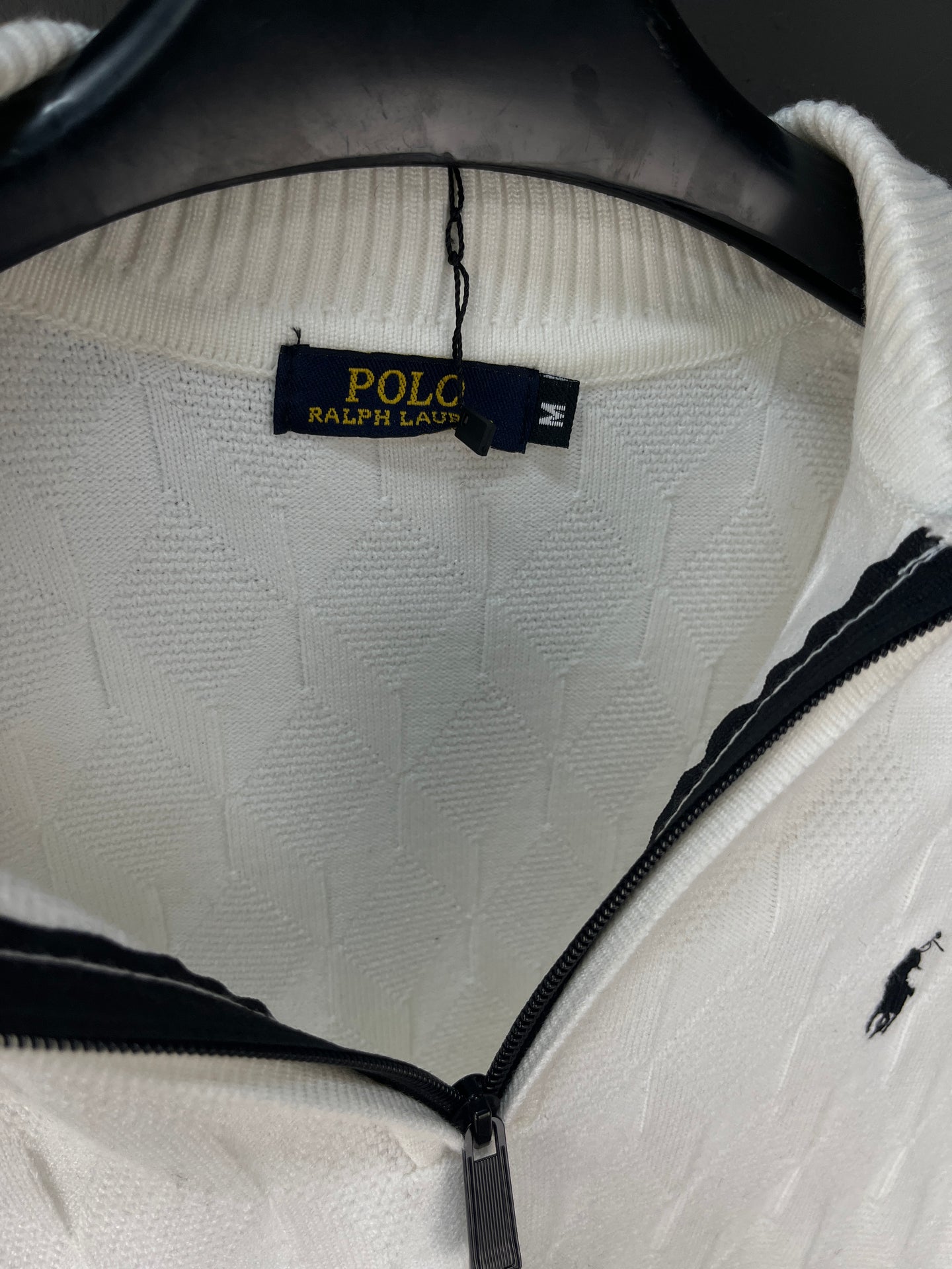 Ralph Lauren Quarter Zip Soft Sweater White