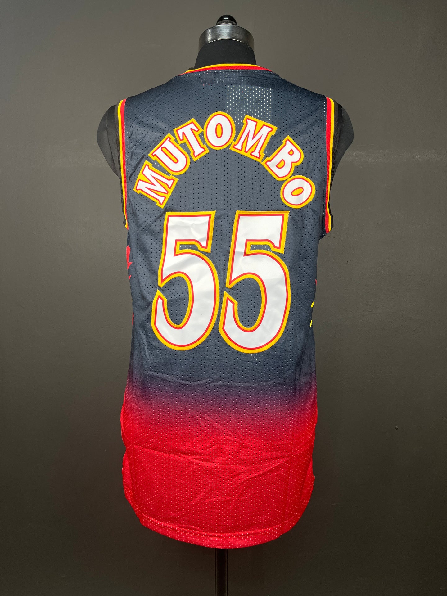 Mutombo 55 Dark Blue Atlanta Hawks NBA Jersey