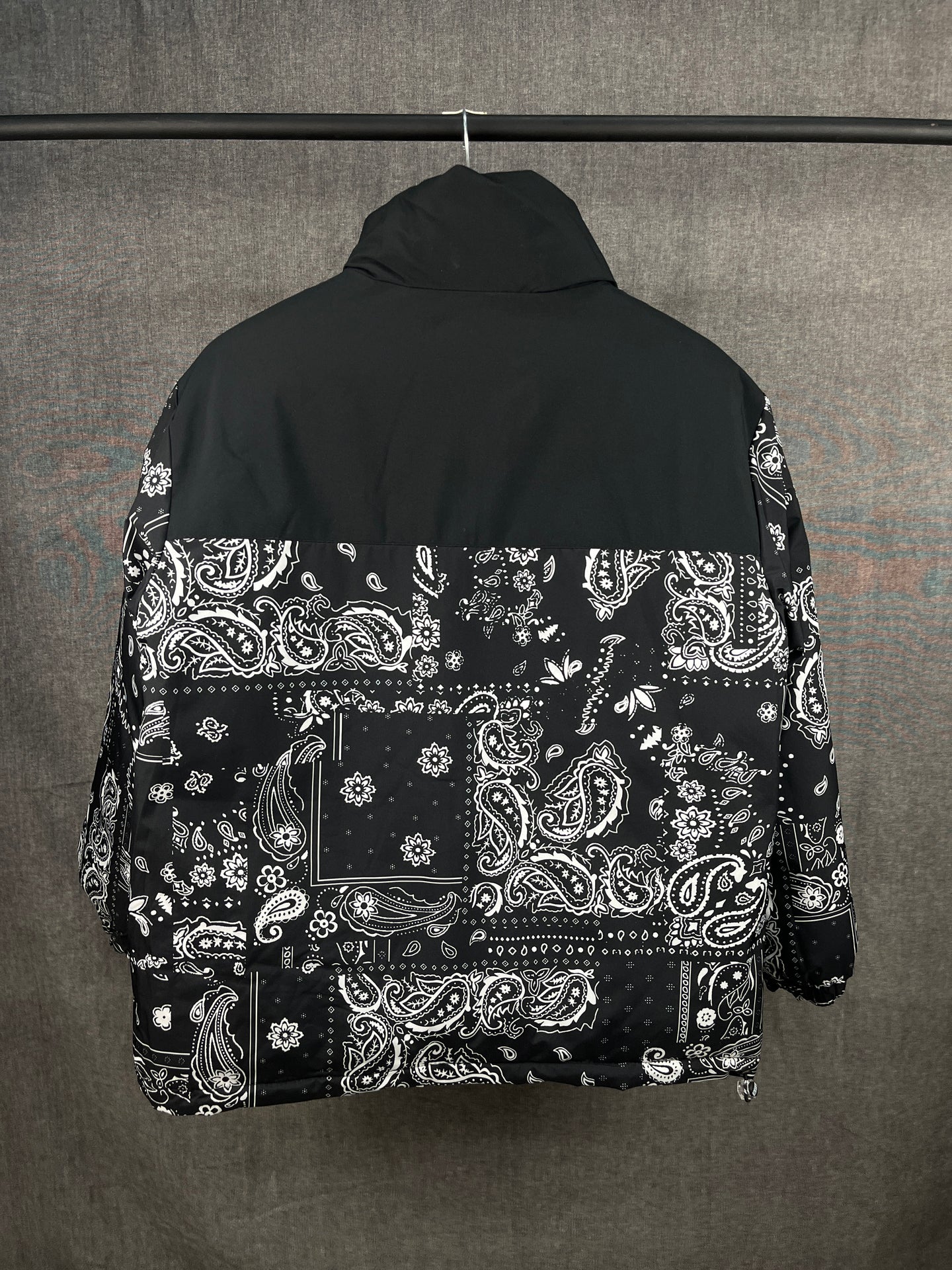 Paisley Reversible Black Puffer Jacket
