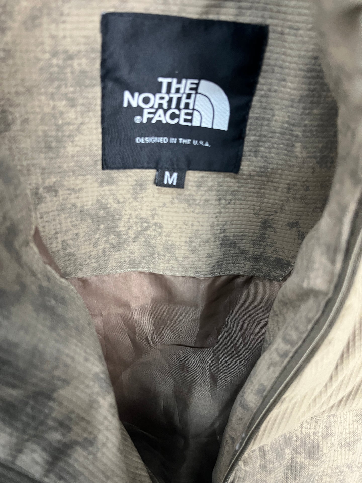 The North Face Brown Marble Adjustable Puffer Jacket