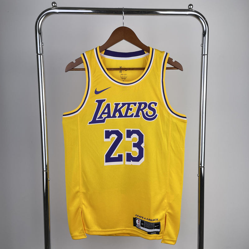 James 23 Lakers Yellow Heat Pressed Edition