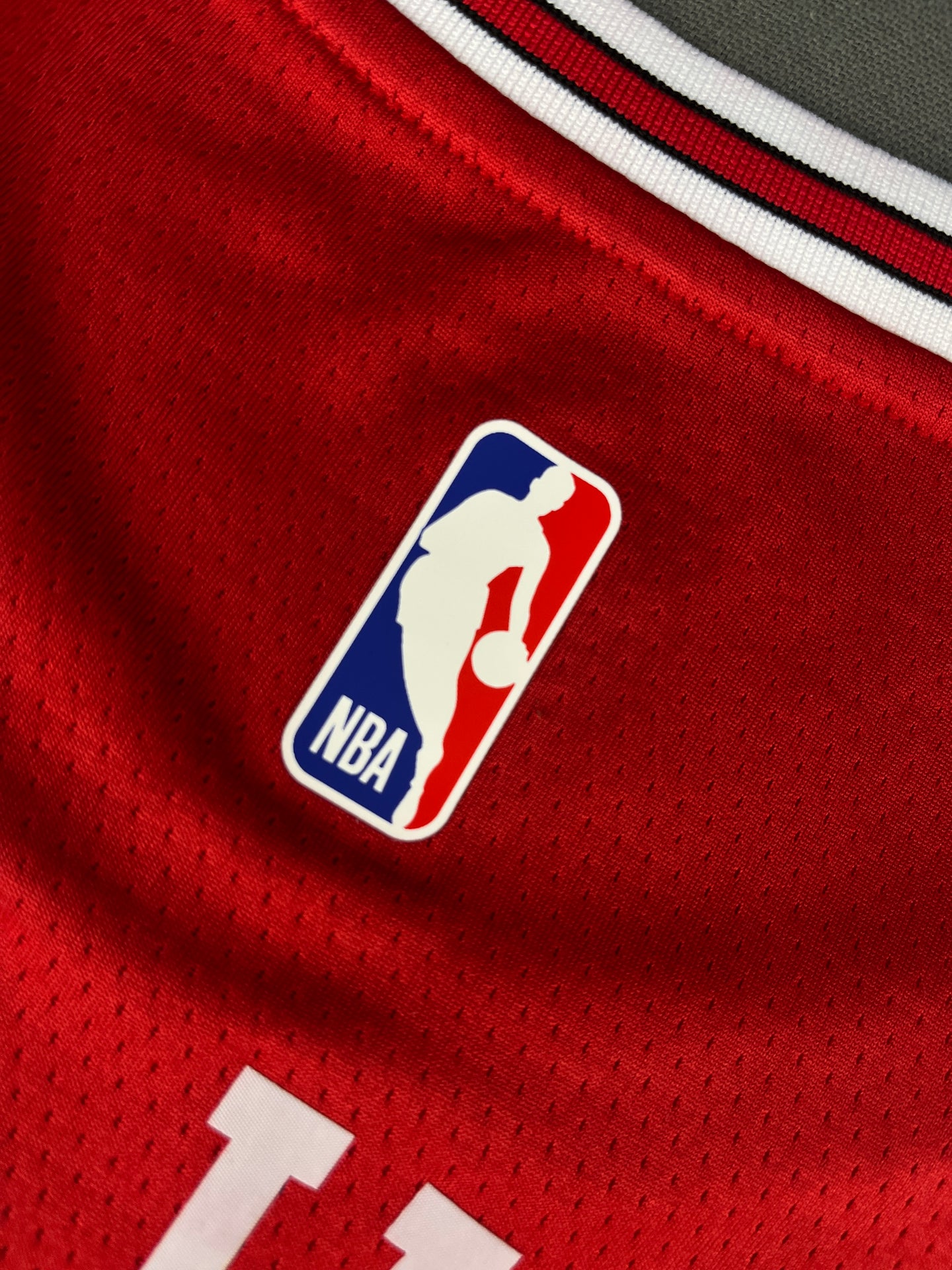 YUJIN 1 Red Chicago Bulls Heat Pressed Edition NBA Jersey