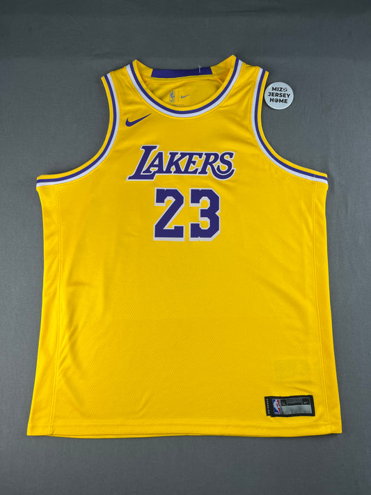 JAMES 23 Lakers Yellow Heat Pressed Edition NBA Kids Jersey