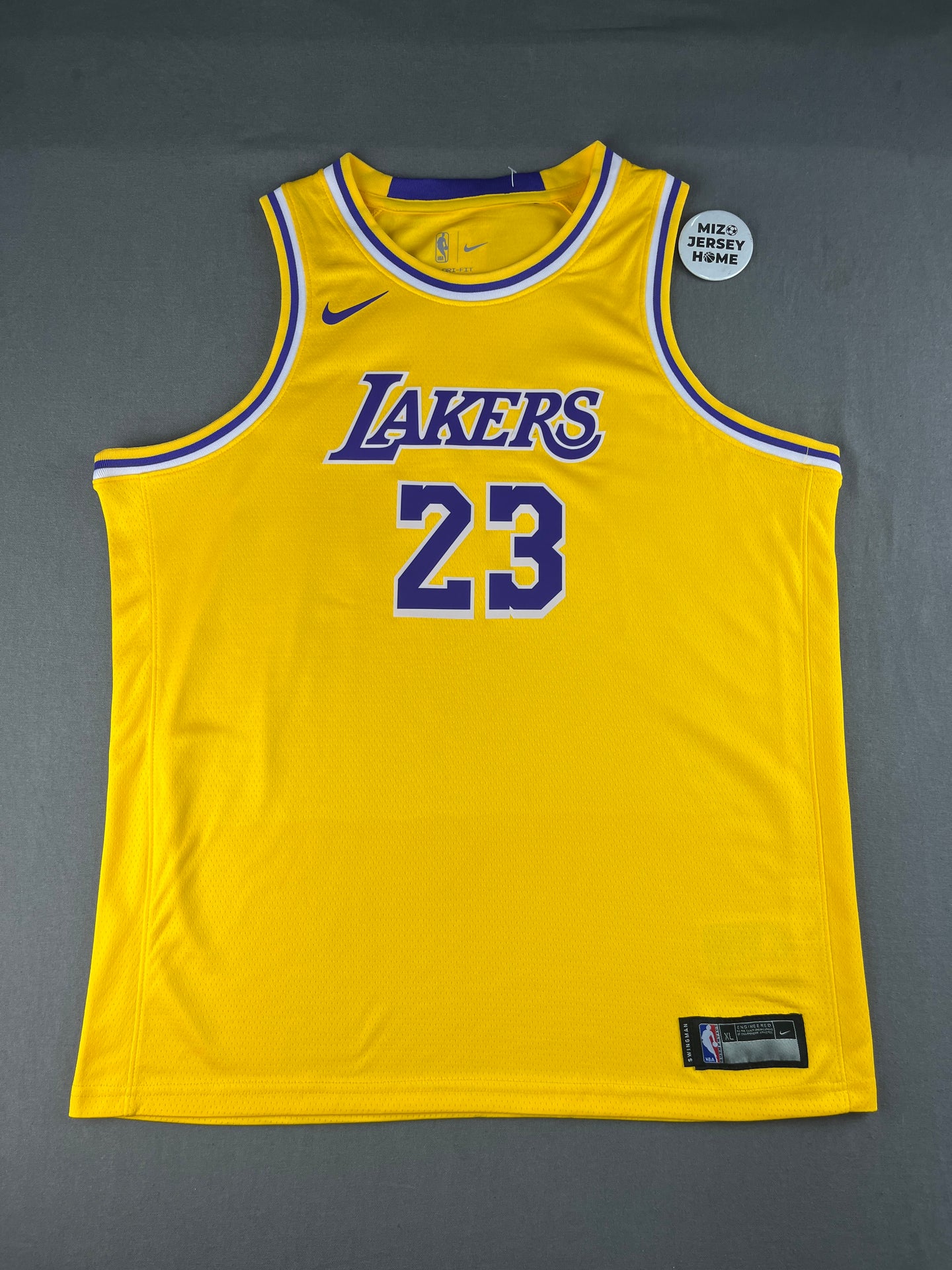 JAMES 23 Lakers Yellow Heat Pressed Edition NBA Kids Jersey