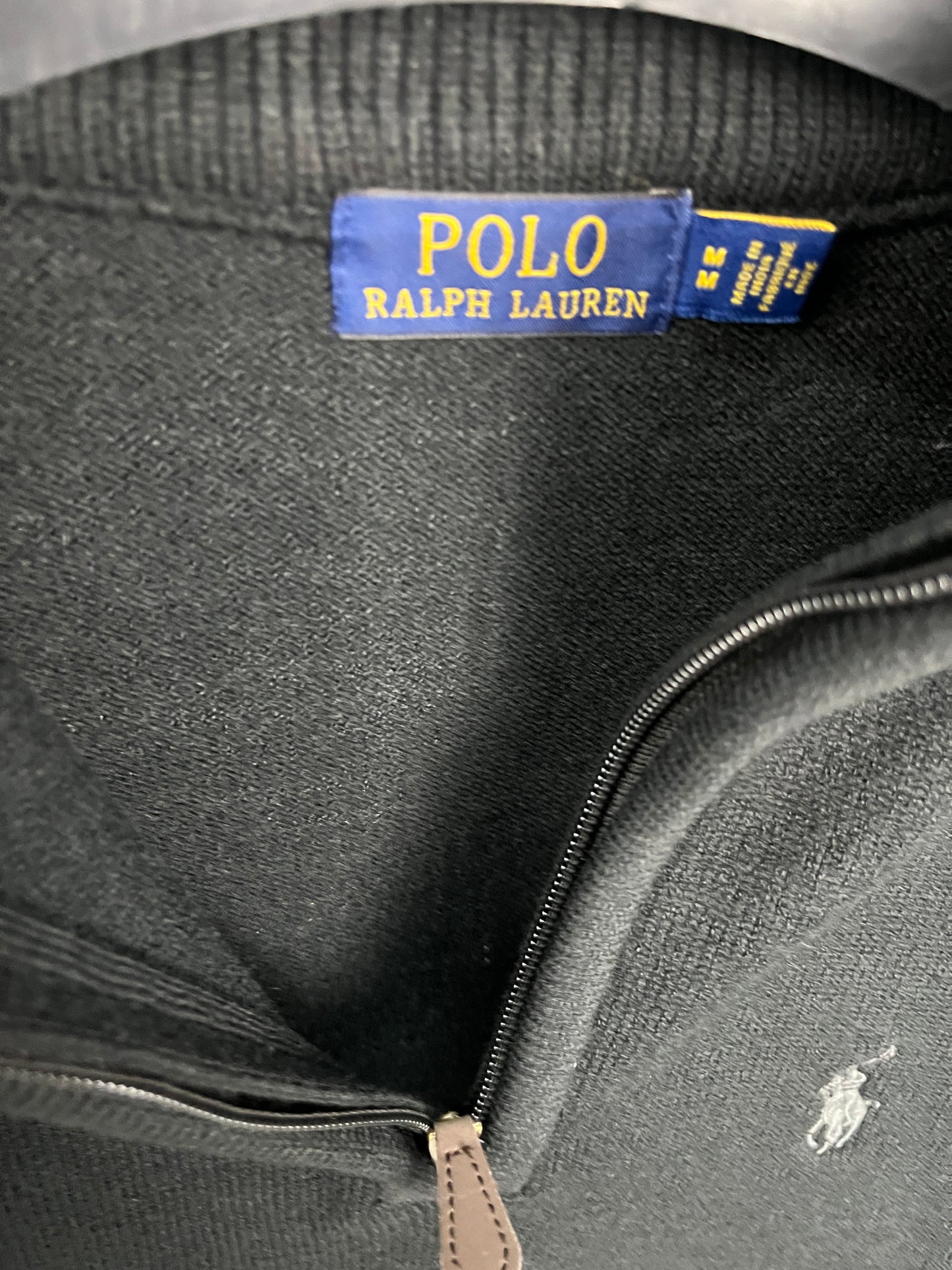 Ralph Lauren Soft Black Half Zip-up Sweater