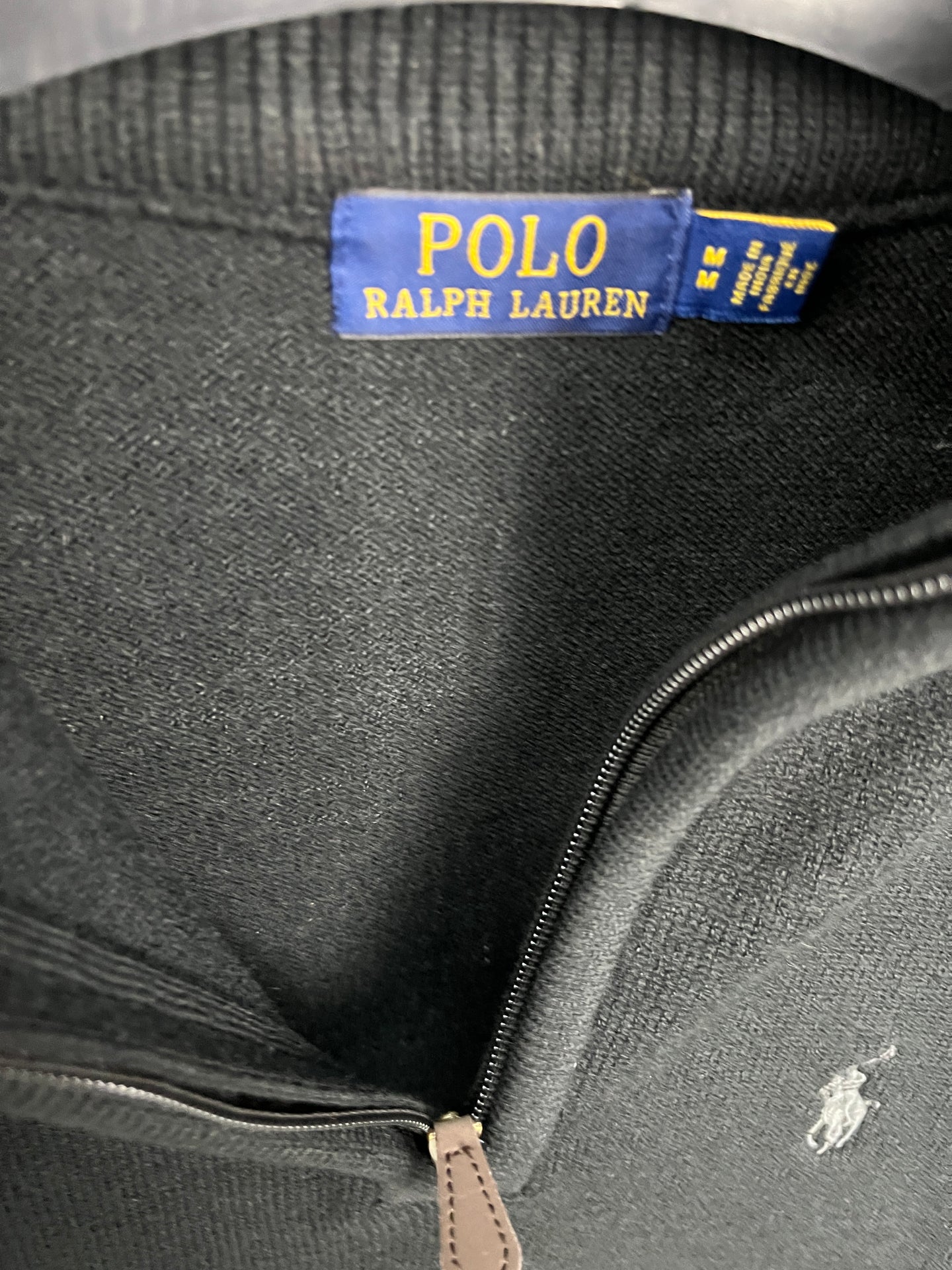 Ralph Lauren Soft Black Half Zip-up Sweater