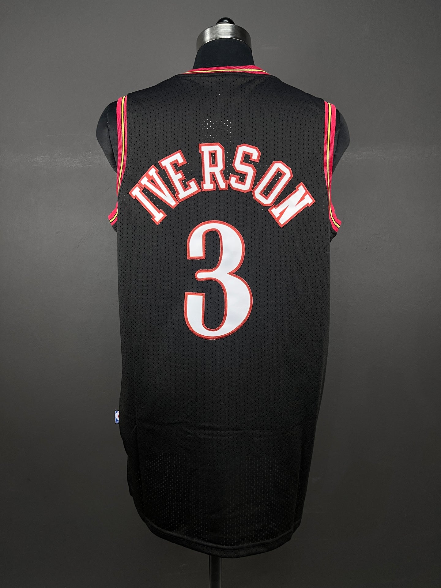 IVERSON 3 Black Philadelphia 76ers NBA Jersey