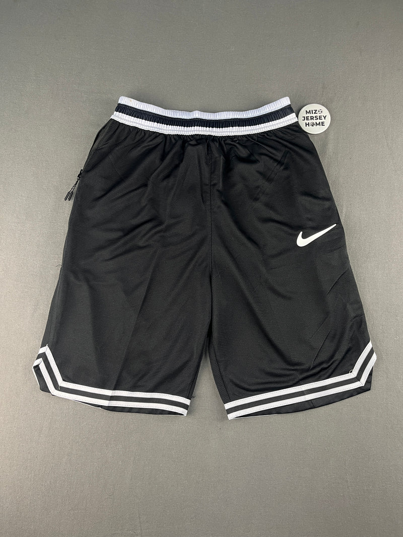 Nike Men’s Black Mesh Basketball Shorts with White Trim