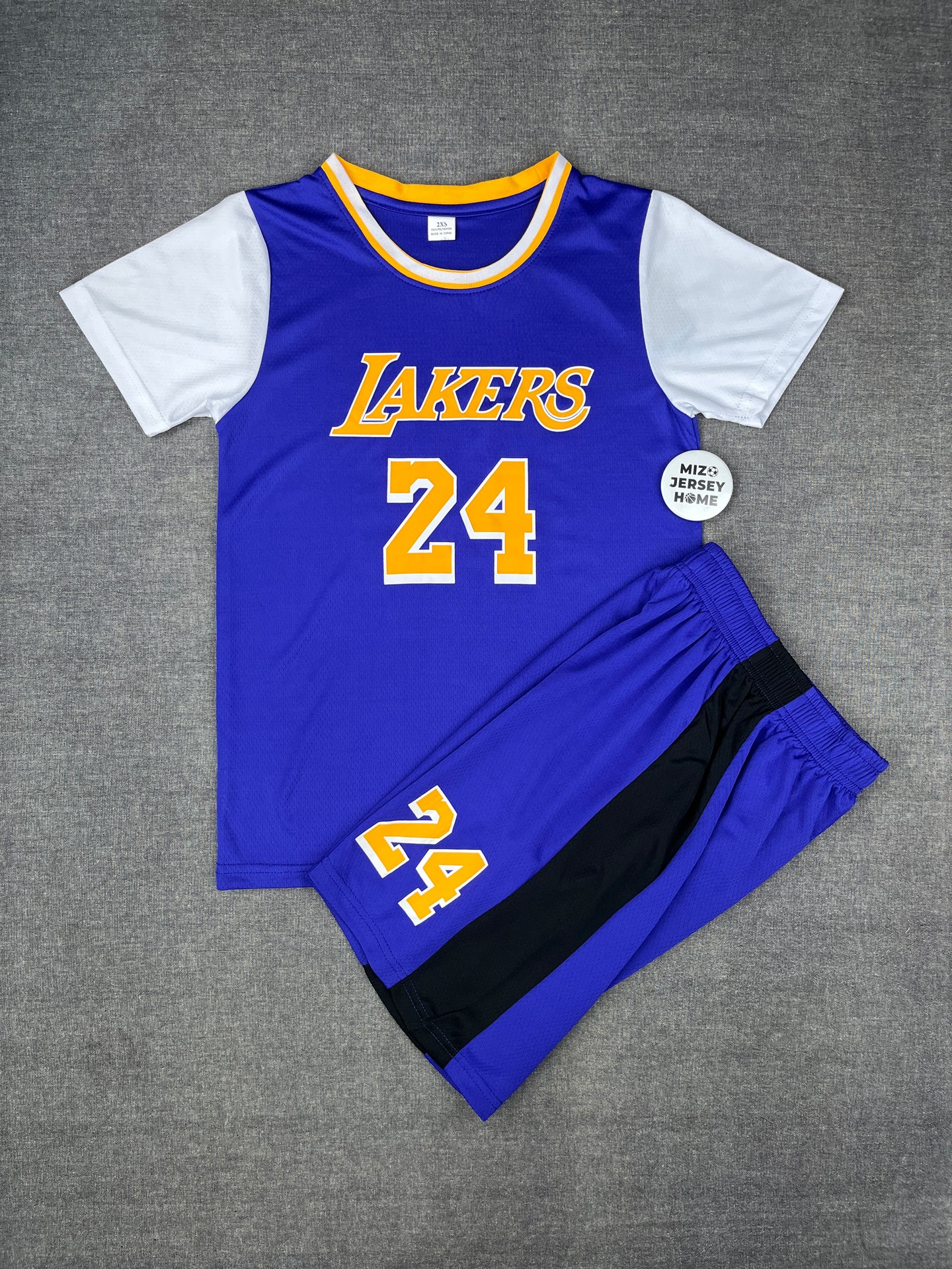 KOBE BRYANT 24 Purple Lakers Kids Jersey Set